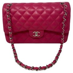 Chanel Hot Pink Jumbo Lambskin Bag 