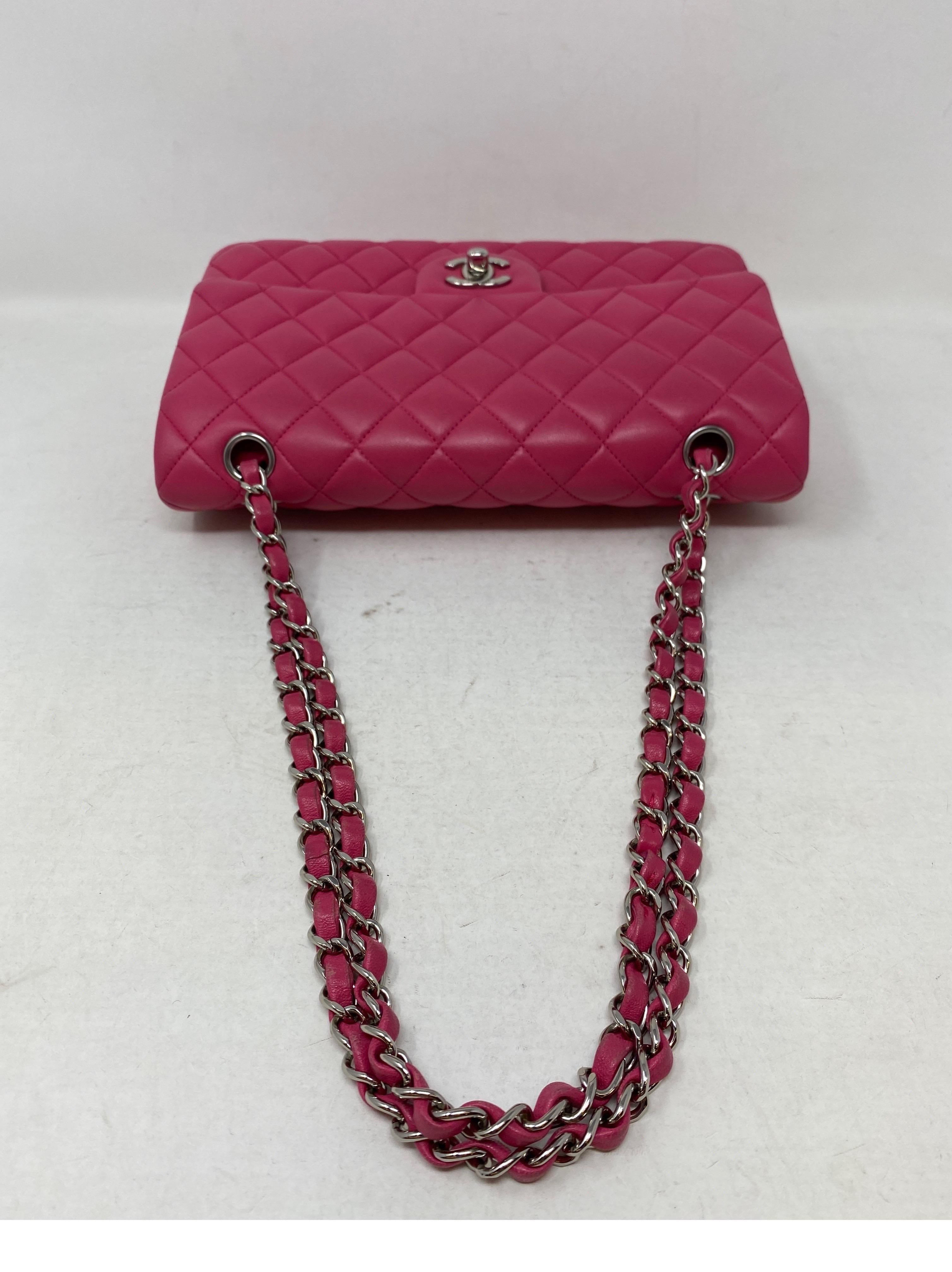 Women's or Men's Chanel Hot Pink Medium Double Flap Bag 
