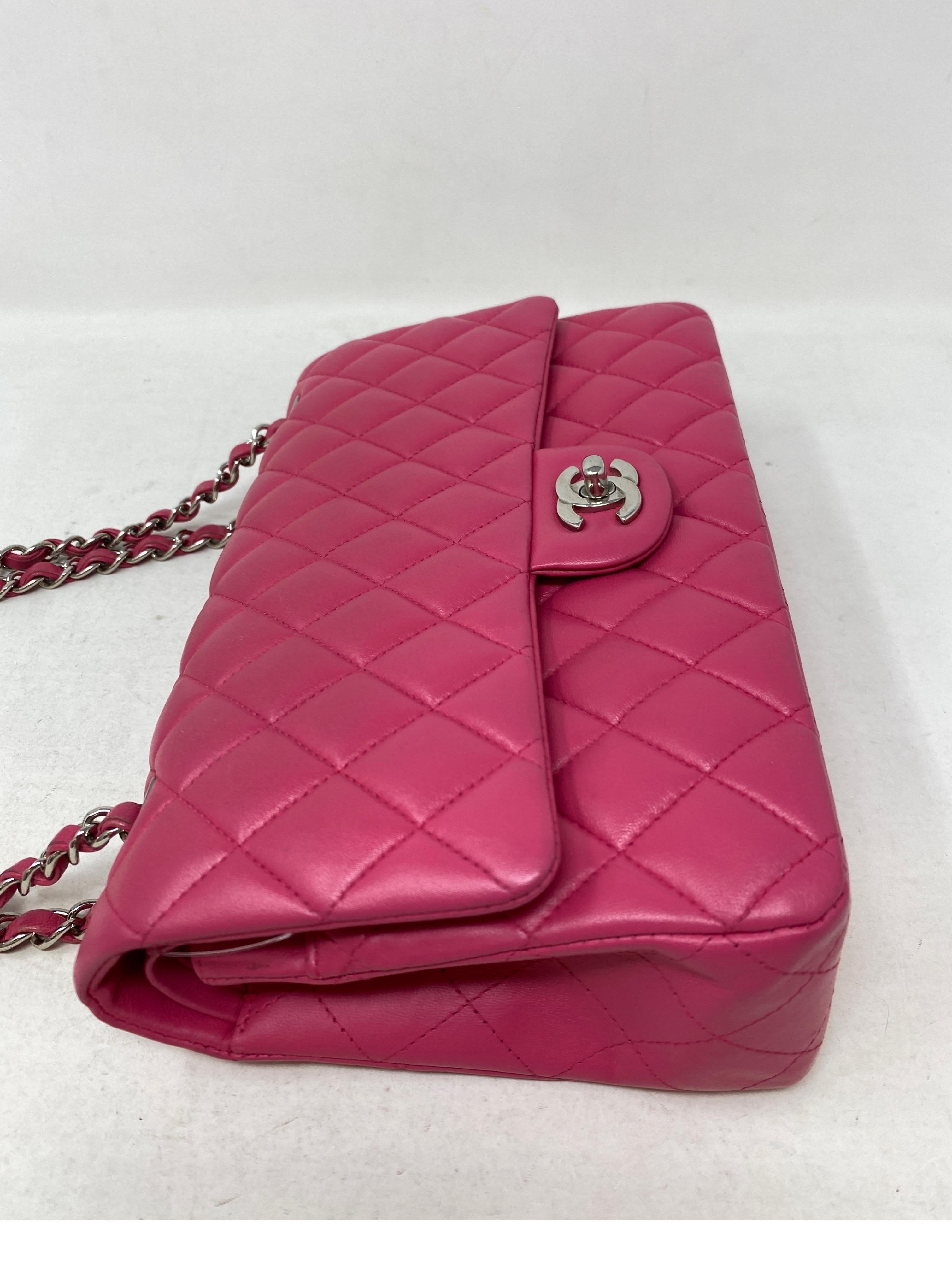 Chanel Hot Pink Medium Double Flap Bag  1