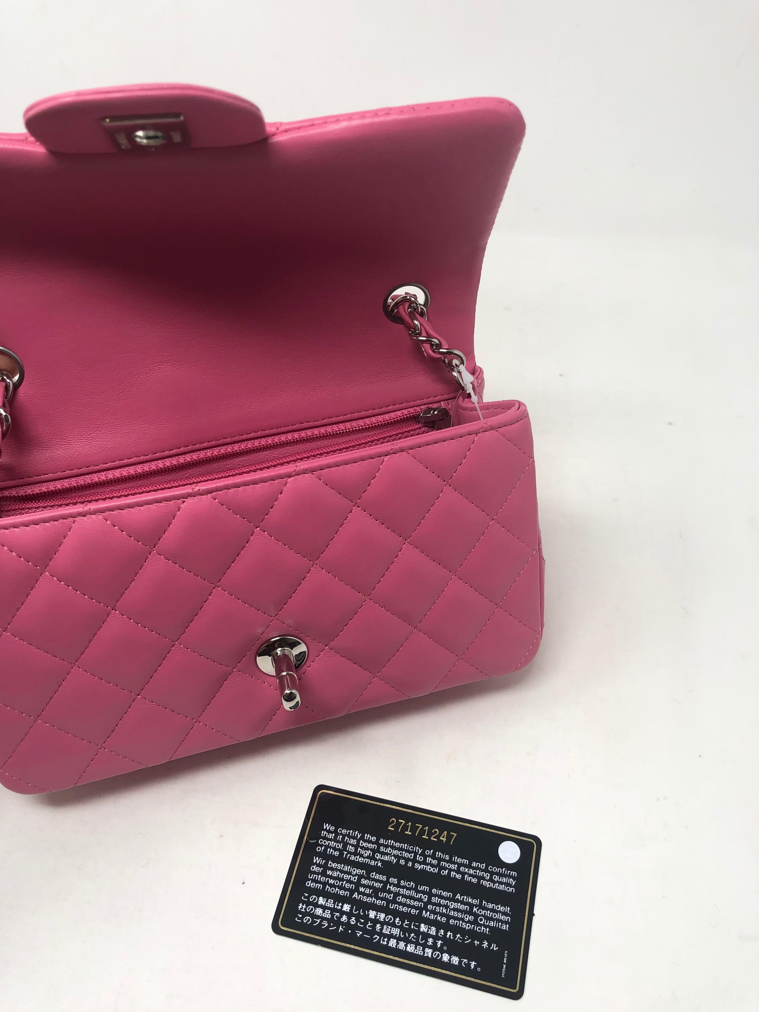 Chanel Hot Pink Mini Crossbody Bag 4