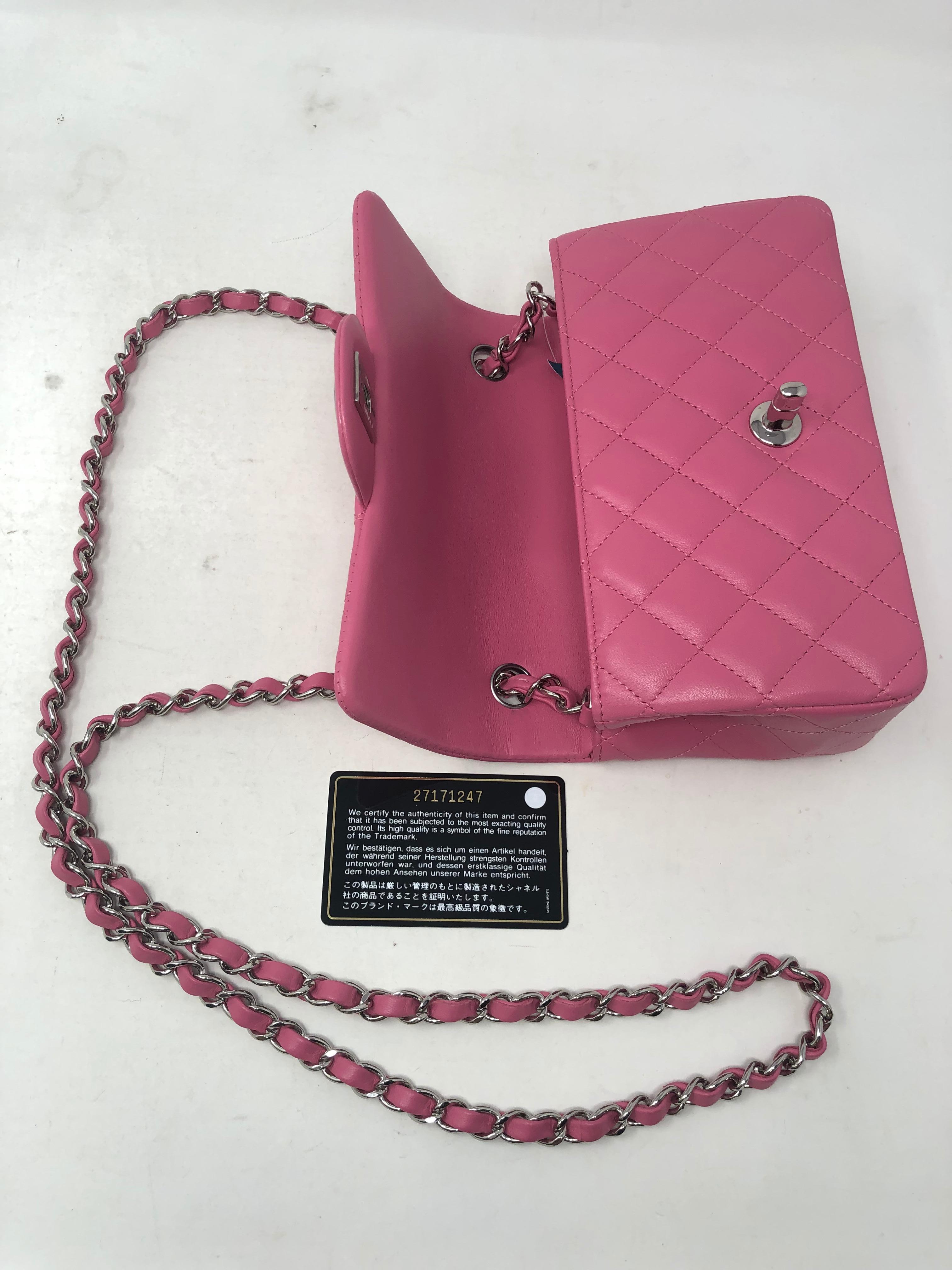 Chanel Hot Pink Mini Crossbody Bag 5