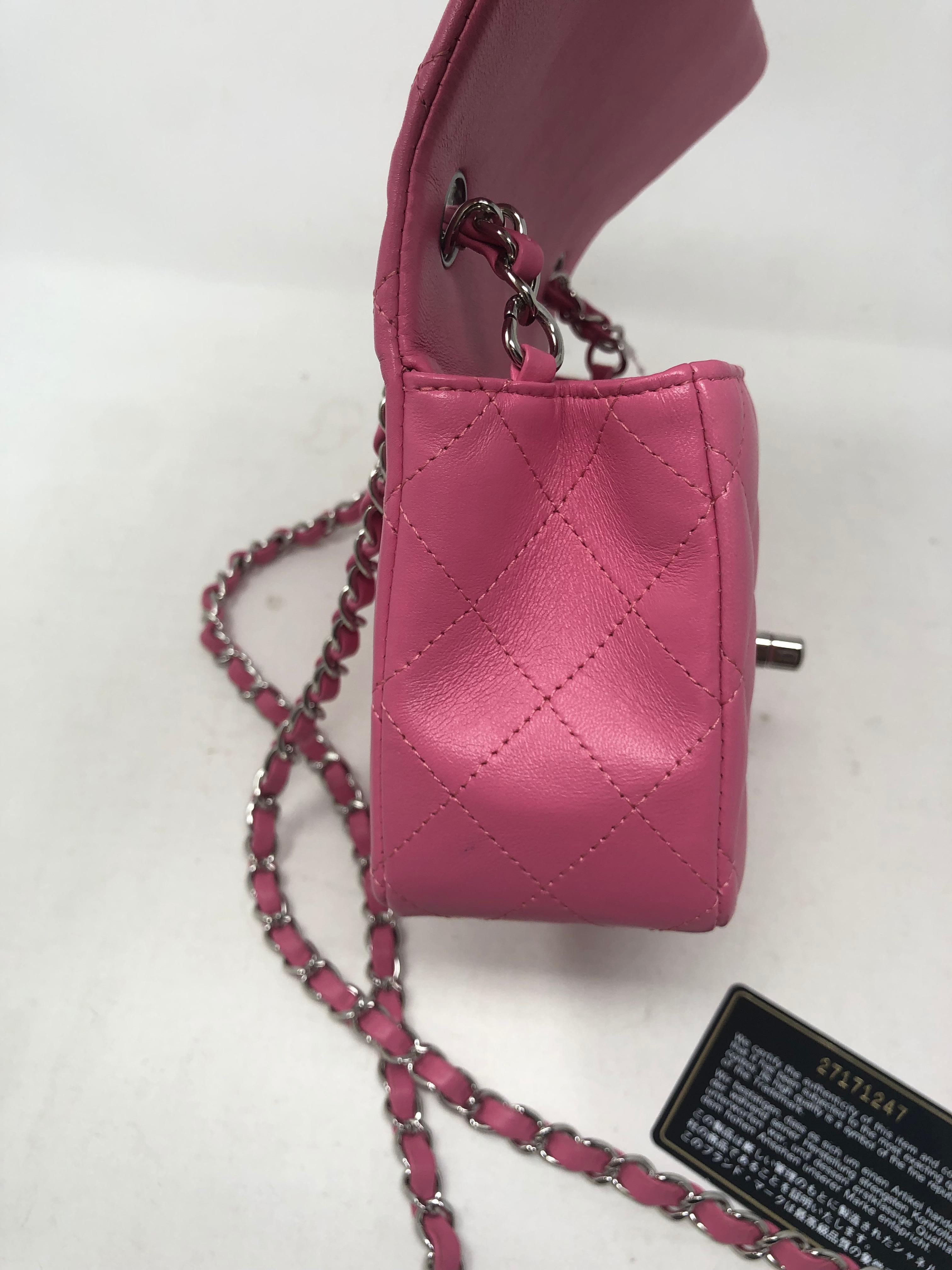 Chanel Hot Pink Mini Crossbody Bag 6