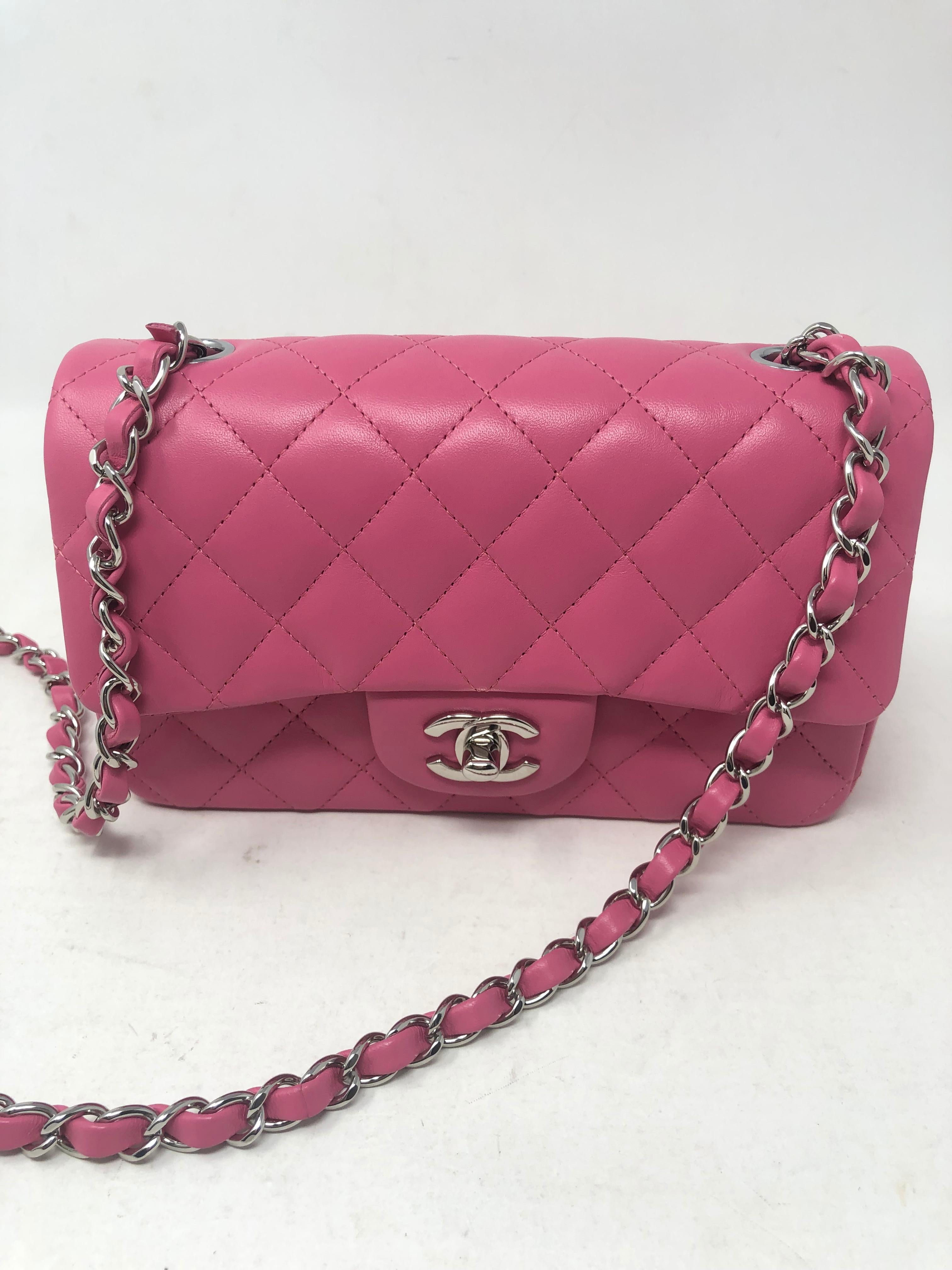 Brown Chanel Hot Pink Mini Crossbody Bag