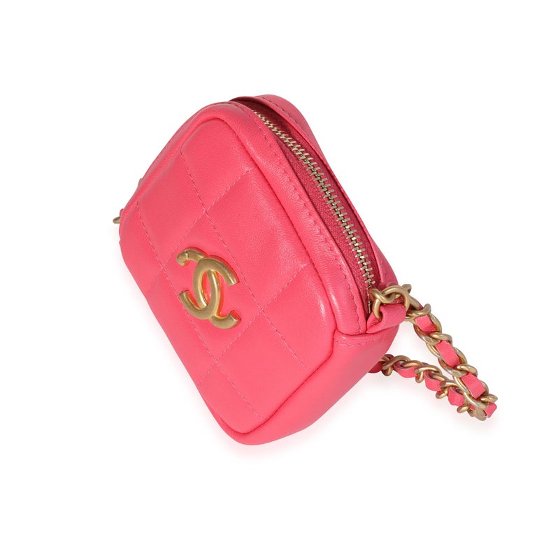 Chanel Hot Pink Quilted Lambskin Diamond Crossbody Bag For Sale at 1stDibs