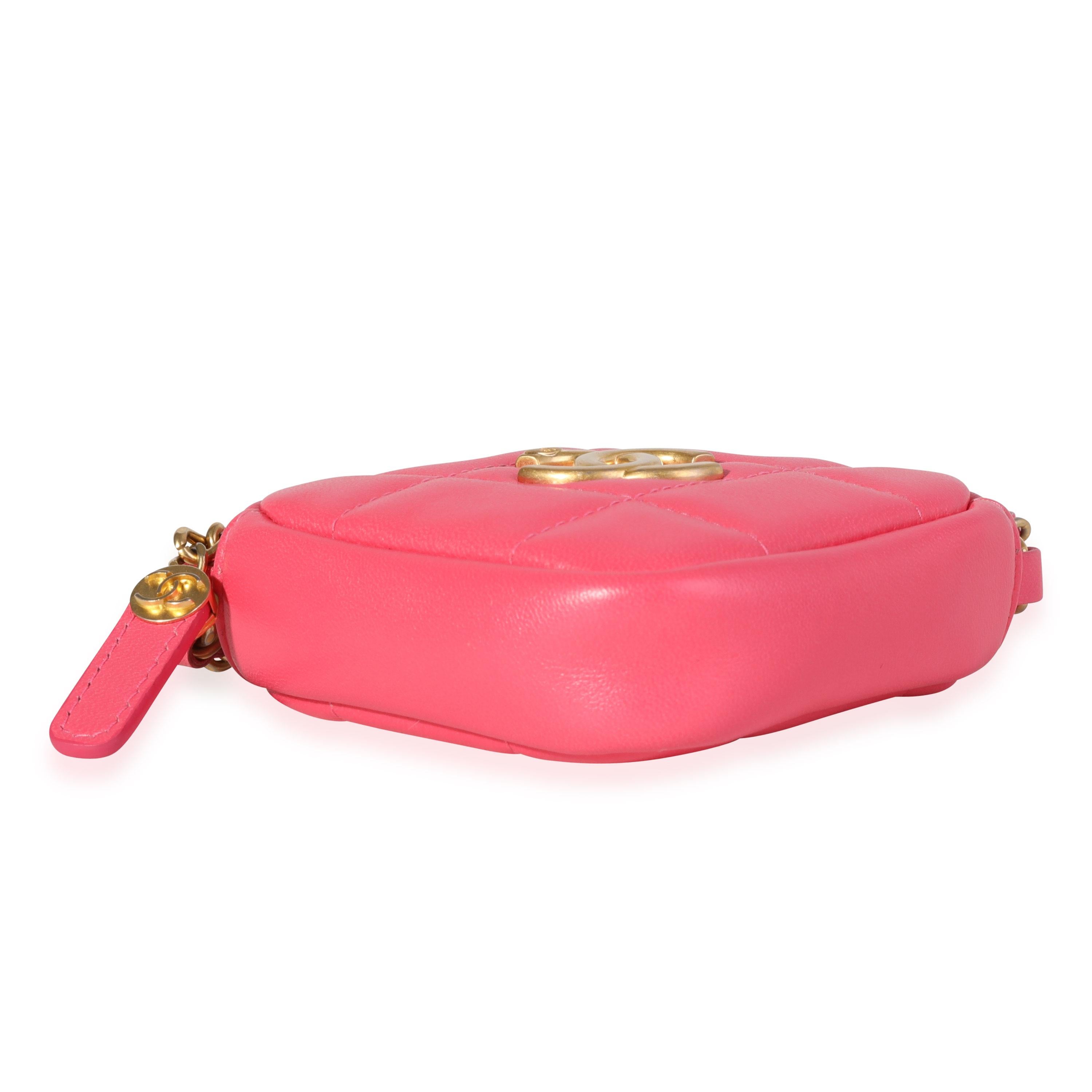 Chanel Hot Pink Quilted Lambskin Diamond Crossbody Bag 1
