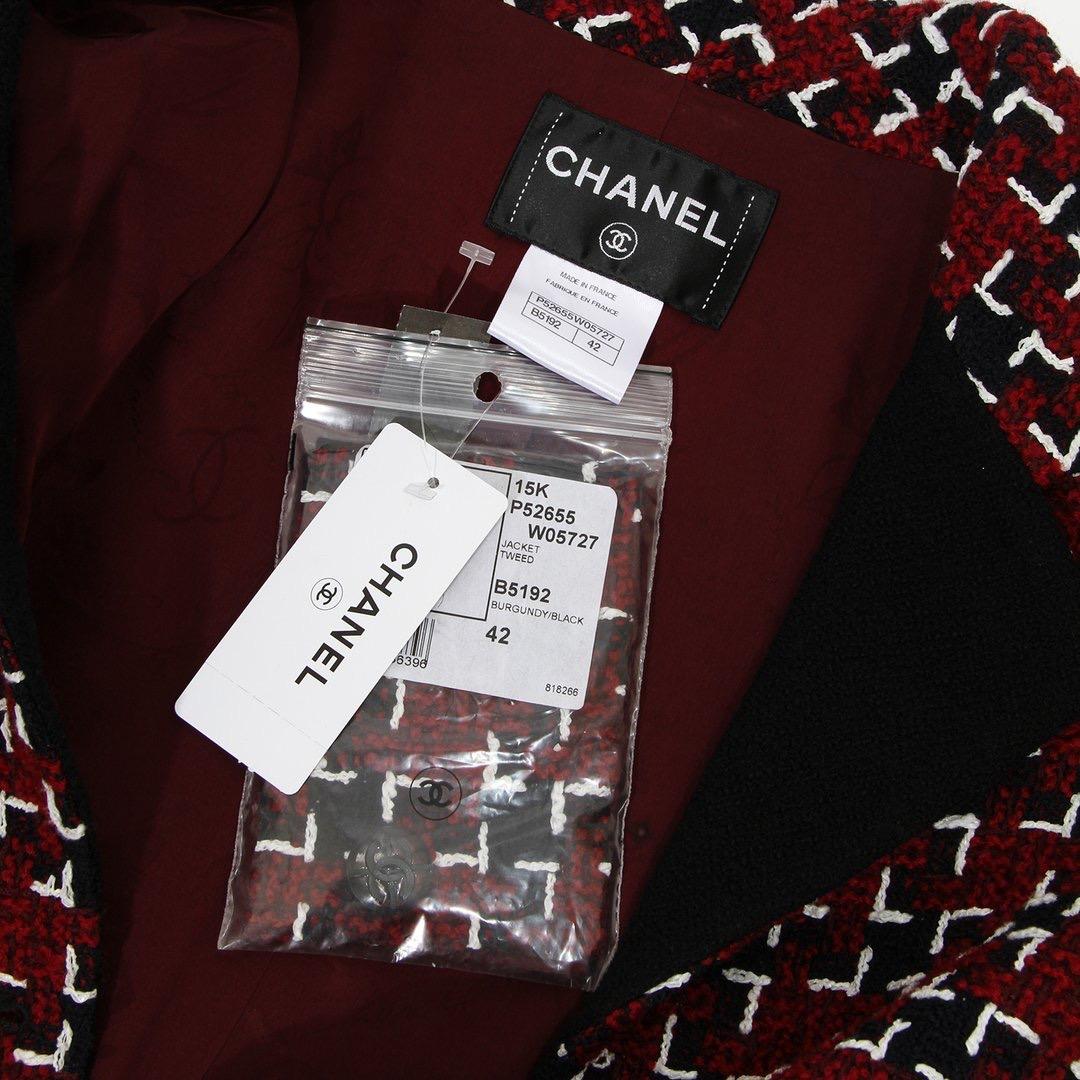 Brown Chanel Houndstooth Jacket