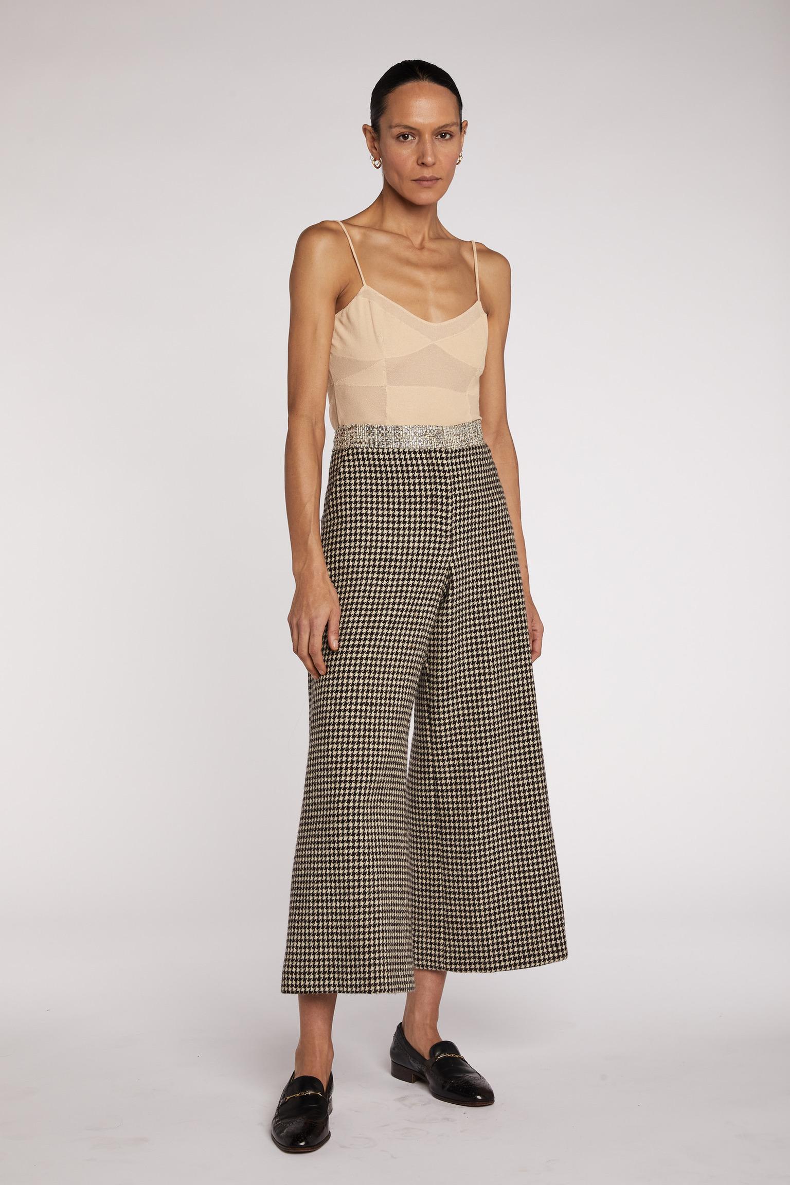 Pantaloni Chanel in pied-de-poule A/I 2015 In condizioni ottime a London, GB