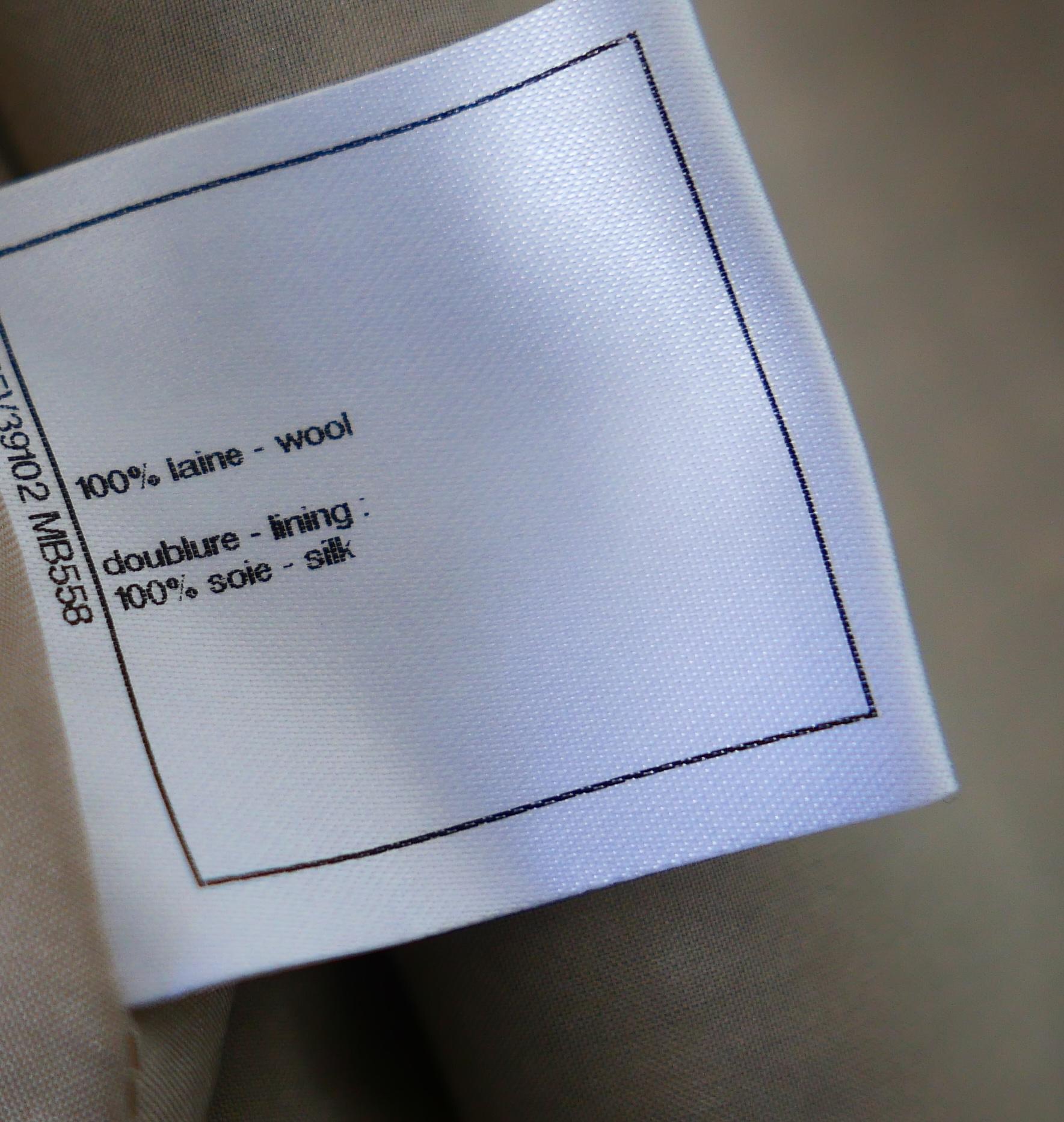 Chanel Jupe en tweed pied-de-poule avec fermeture éclair Automne 2015 15K en vente 5