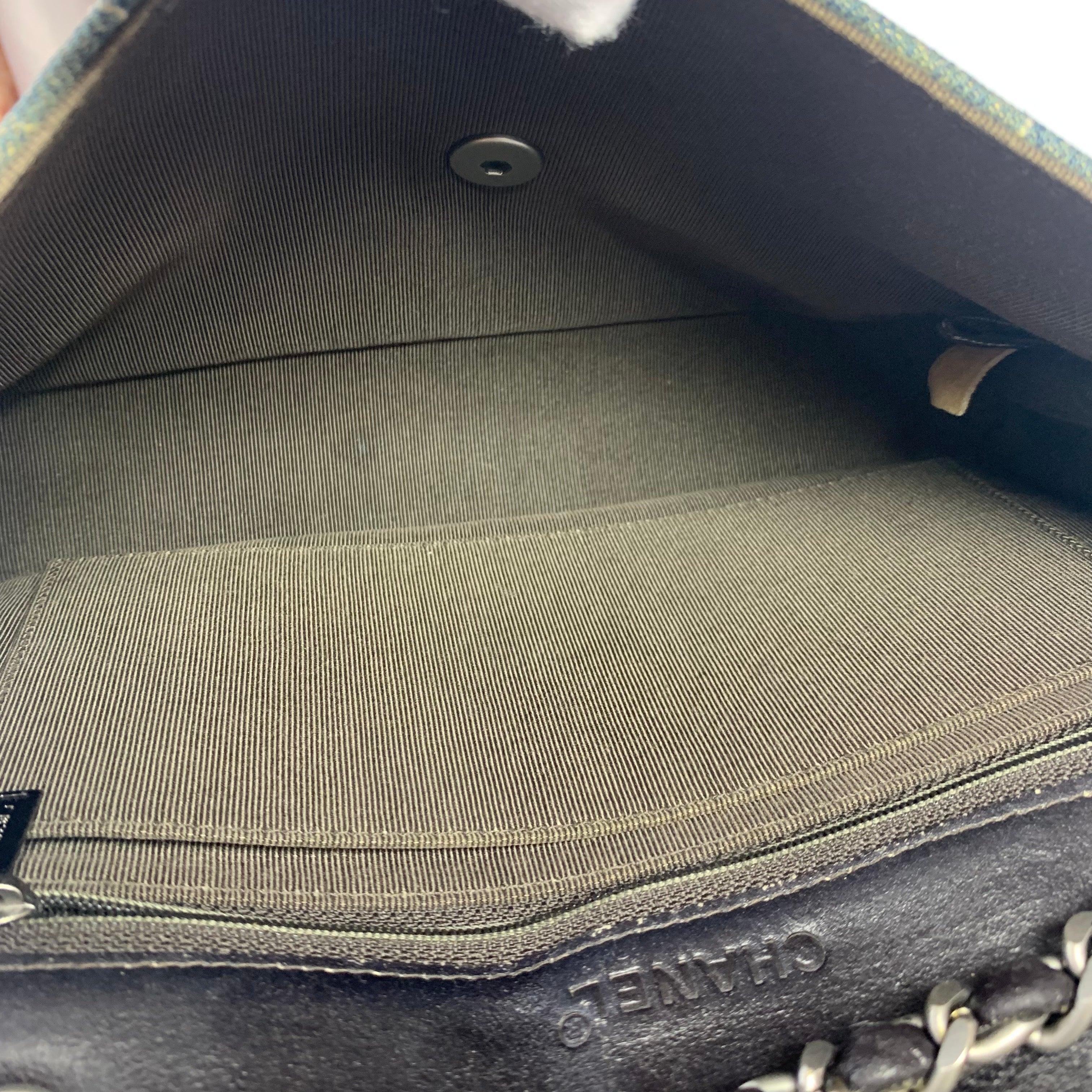 Chanel Ice Cube Chocolate Bar Medium Classic Flap Denim Green 4