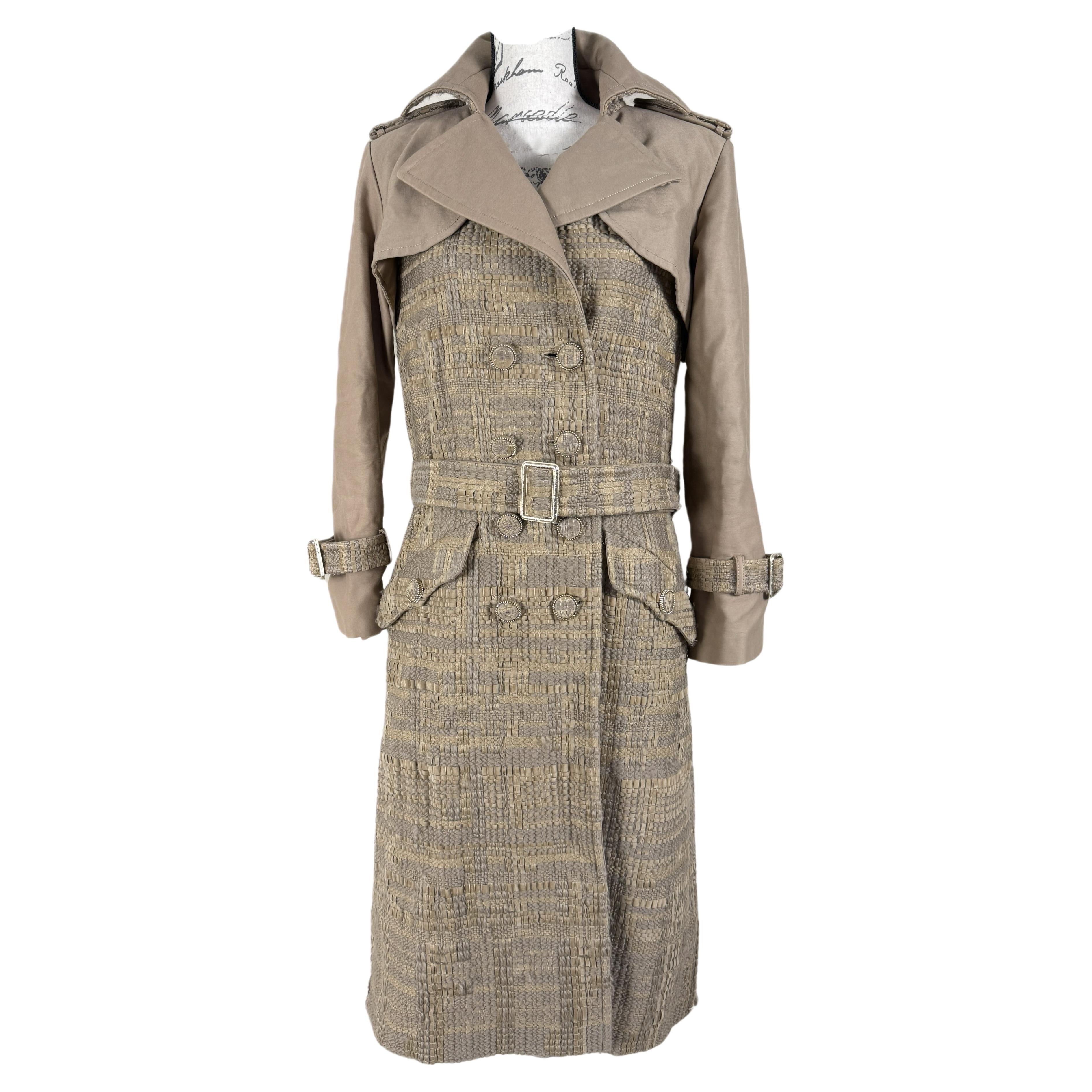 Chanel Icon Billboard Ribbon Tweed Trench For Sale