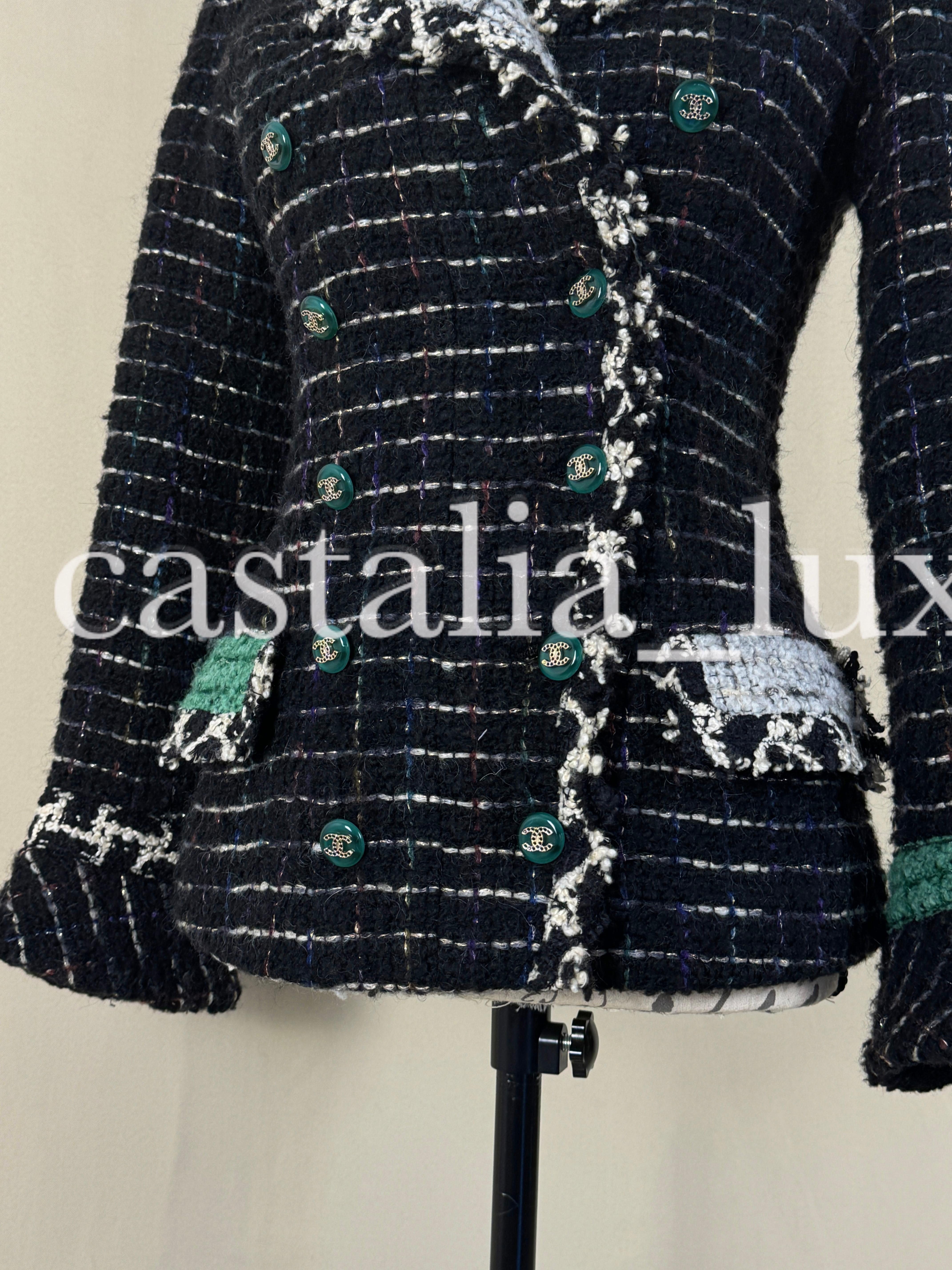 Chanel Icon Neue schwarze Tweed-Jacke im Angebot 6