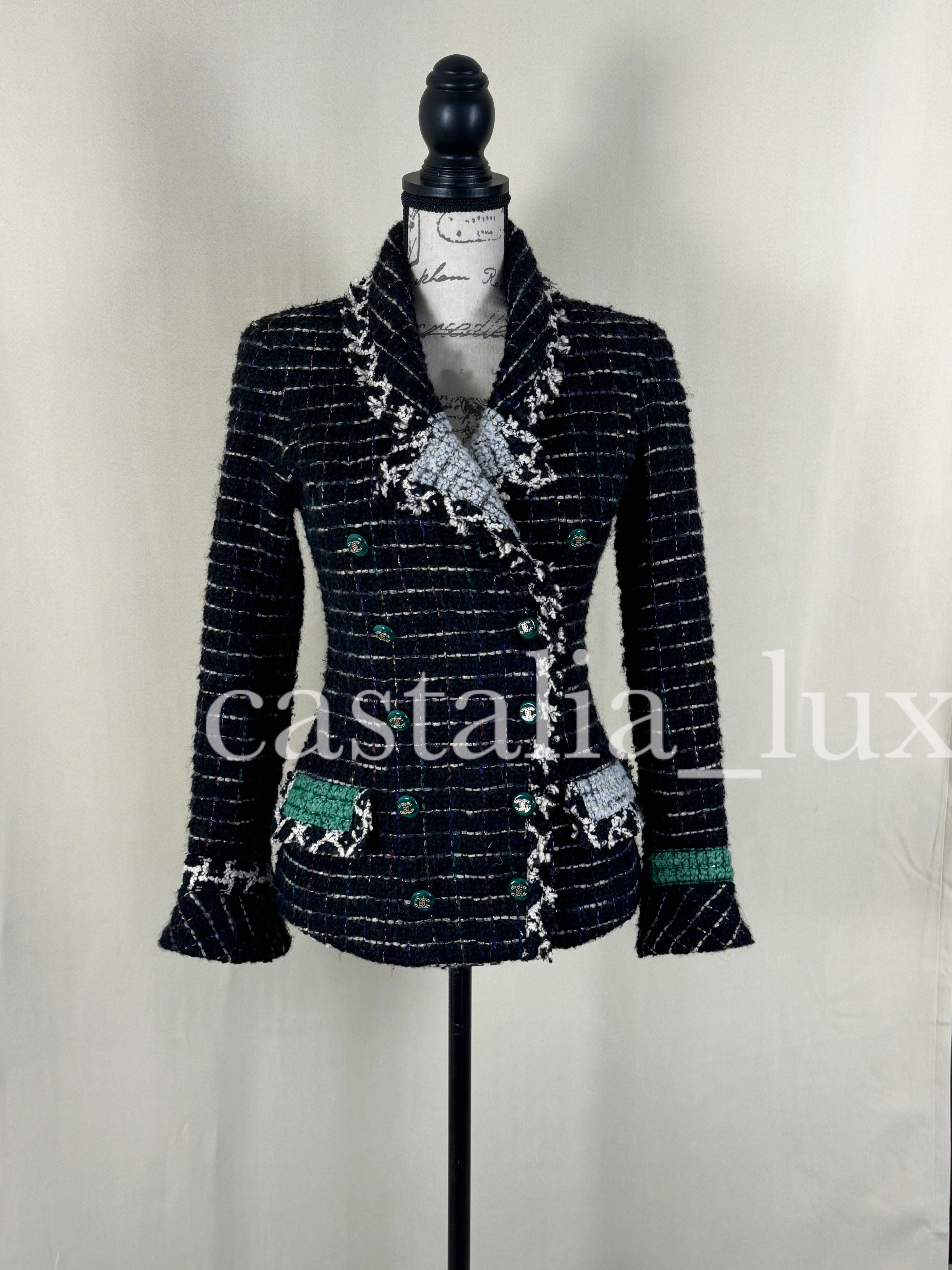 Chanel Icon Neue schwarze Tweed-Jacke im Angebot 11