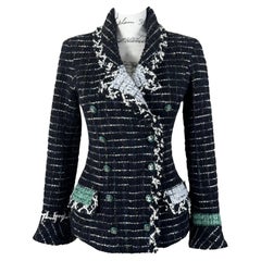 Chanel Icon Neue schwarze Tweed-Jacke