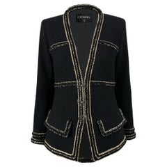 Chanel Icon Paris / Giacca in tweed nero Cosmpolite 40 FR