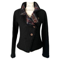 Chanel ICON Paris / Edinburgh Black and Tartan Tweed Jacket