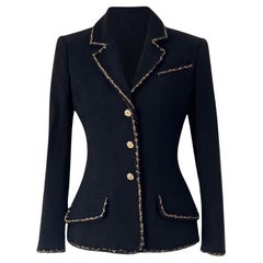 Chanel Icon Paris / Venice Giacca in tweed nero 34 FR
