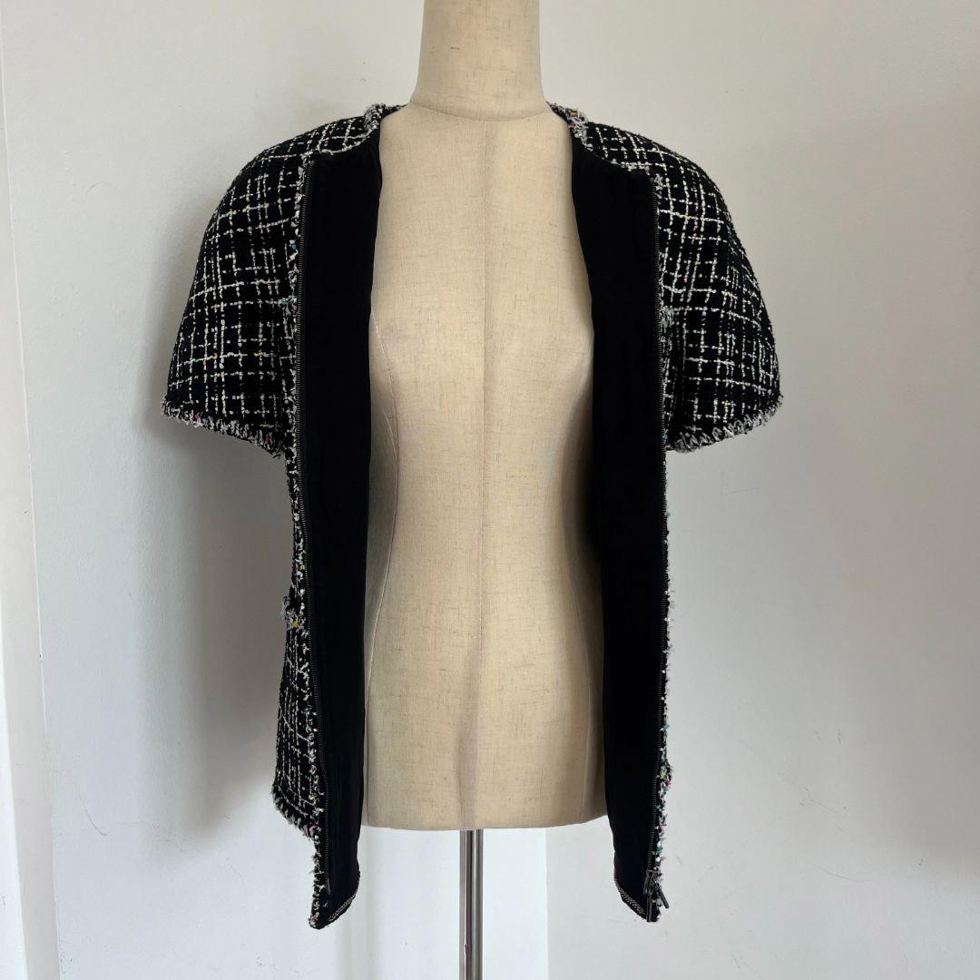 Chanel Iconic 2019 Spring Black Tweed Jacket  For Sale 9