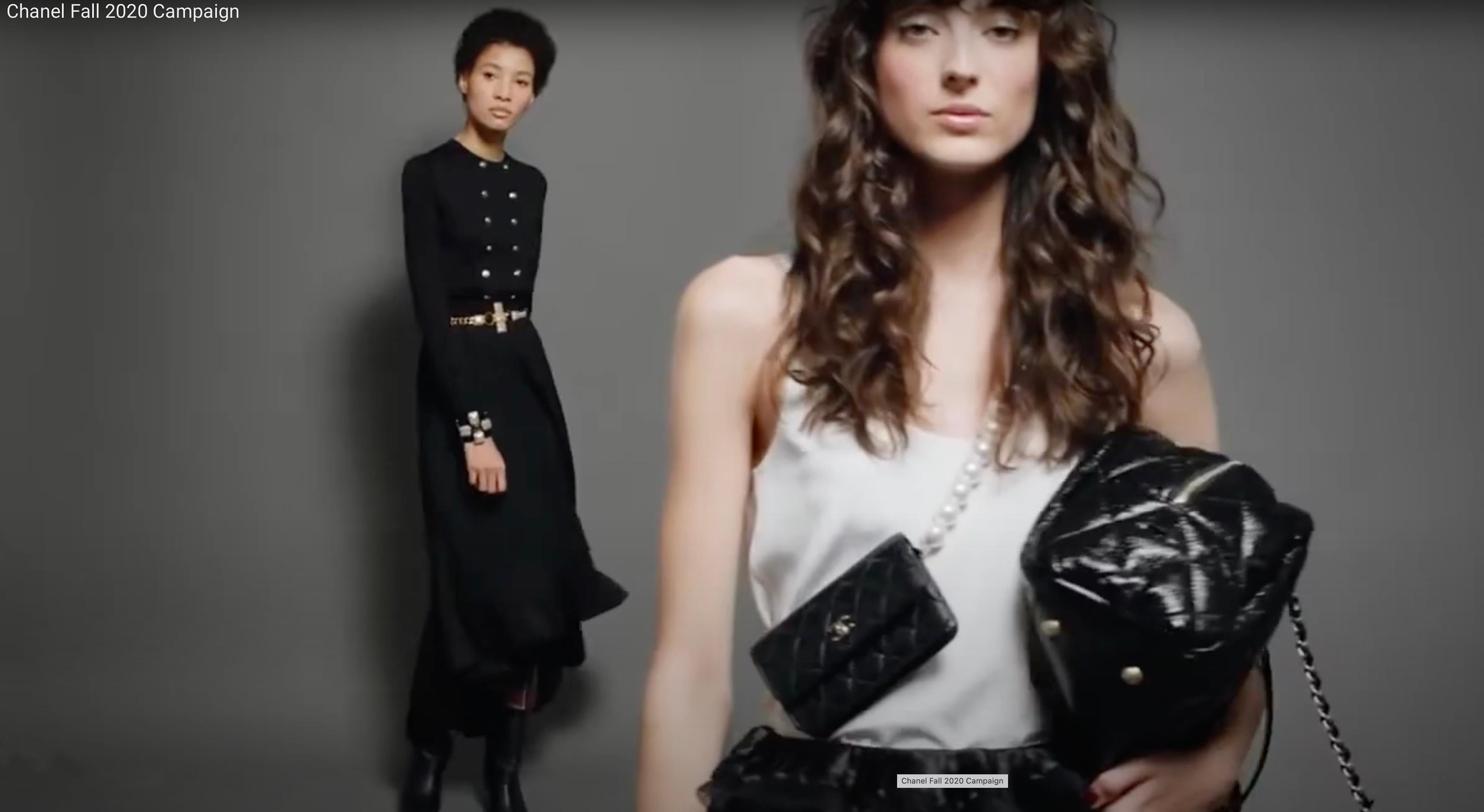 Chanel Iconic 2020 Ad Campaign Maxi Black Shimmer Dress 34 FR For Sale 2