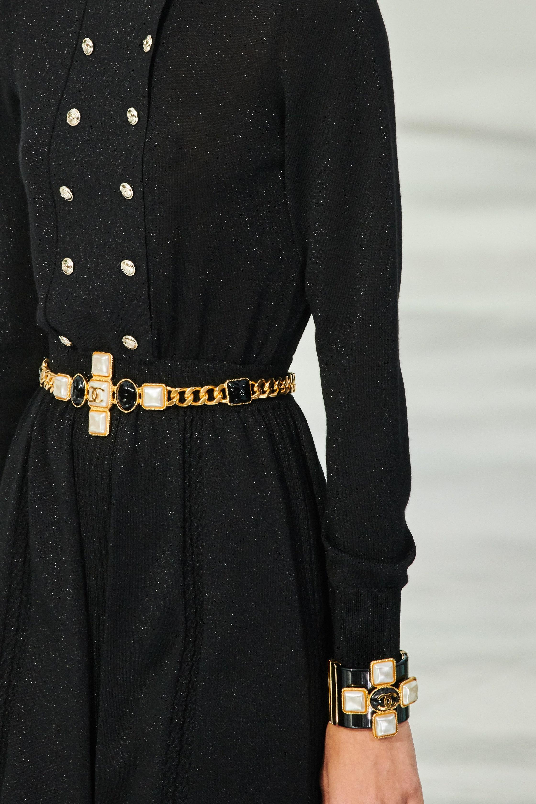 Chanel Iconic 2020 Ad Campaign Maxi Black Shimmer Dress 34 FR For Sale 4