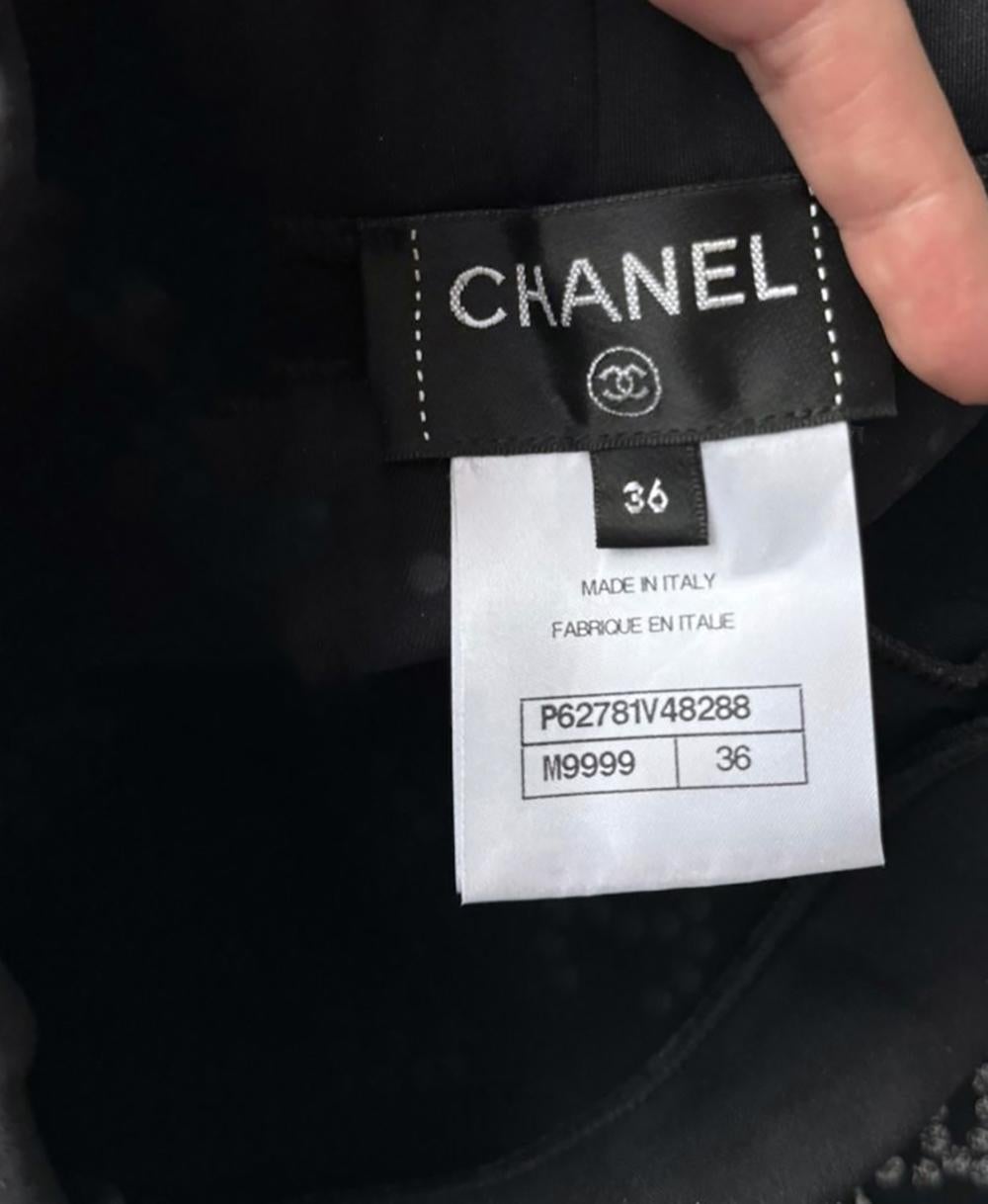 Chanel Iconic Vittoria Ceretti Stil CC Logo Schwarze Leggings 36 FR im Angebot 11