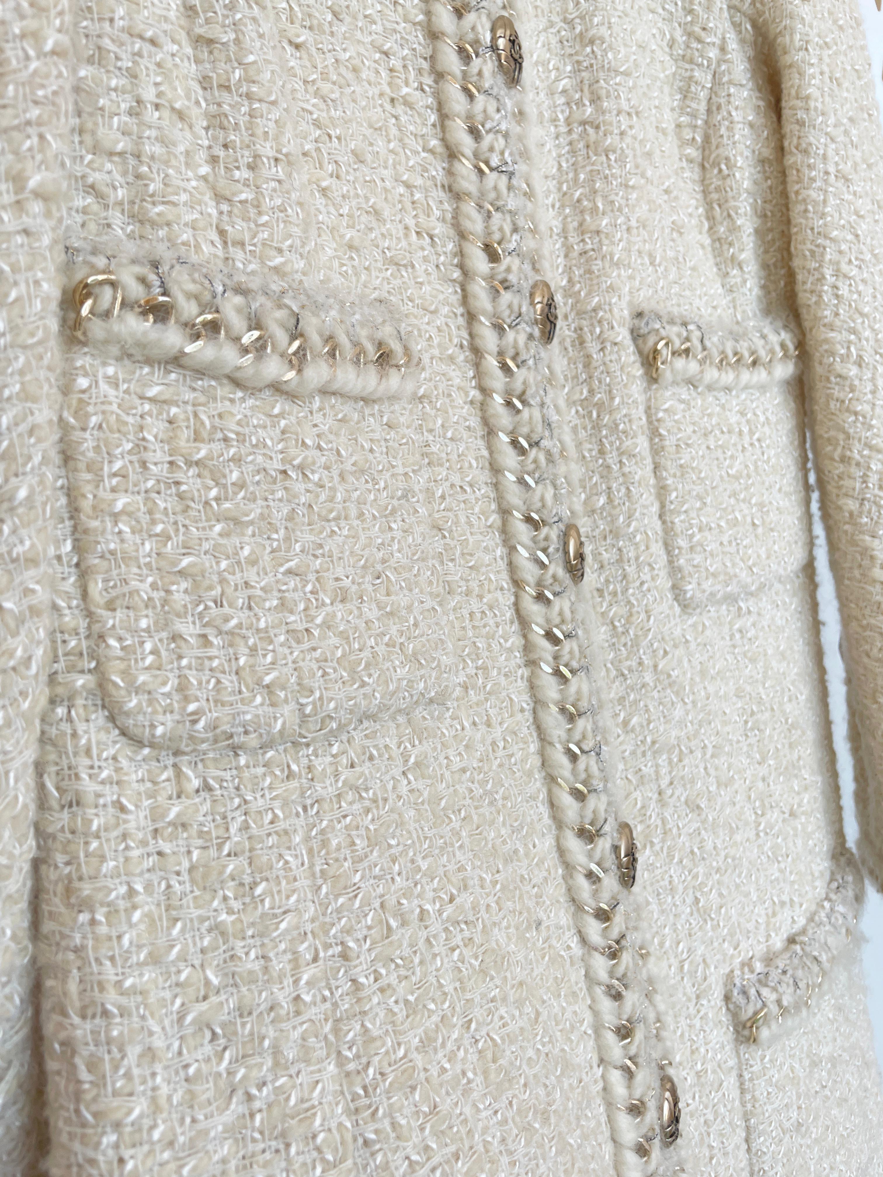 Chanel Iconic 4-Pockets Chain Trim Tweed Jacket Dress 6