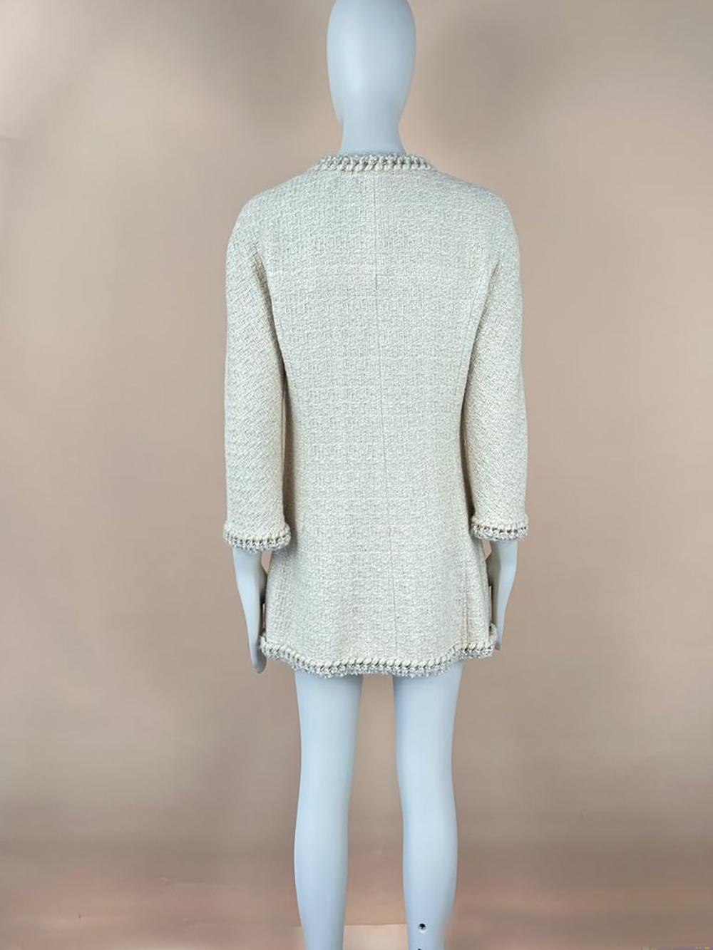 Chanel Iconic 4-Pockets Chain Trim Tweed Jacket Dress 14