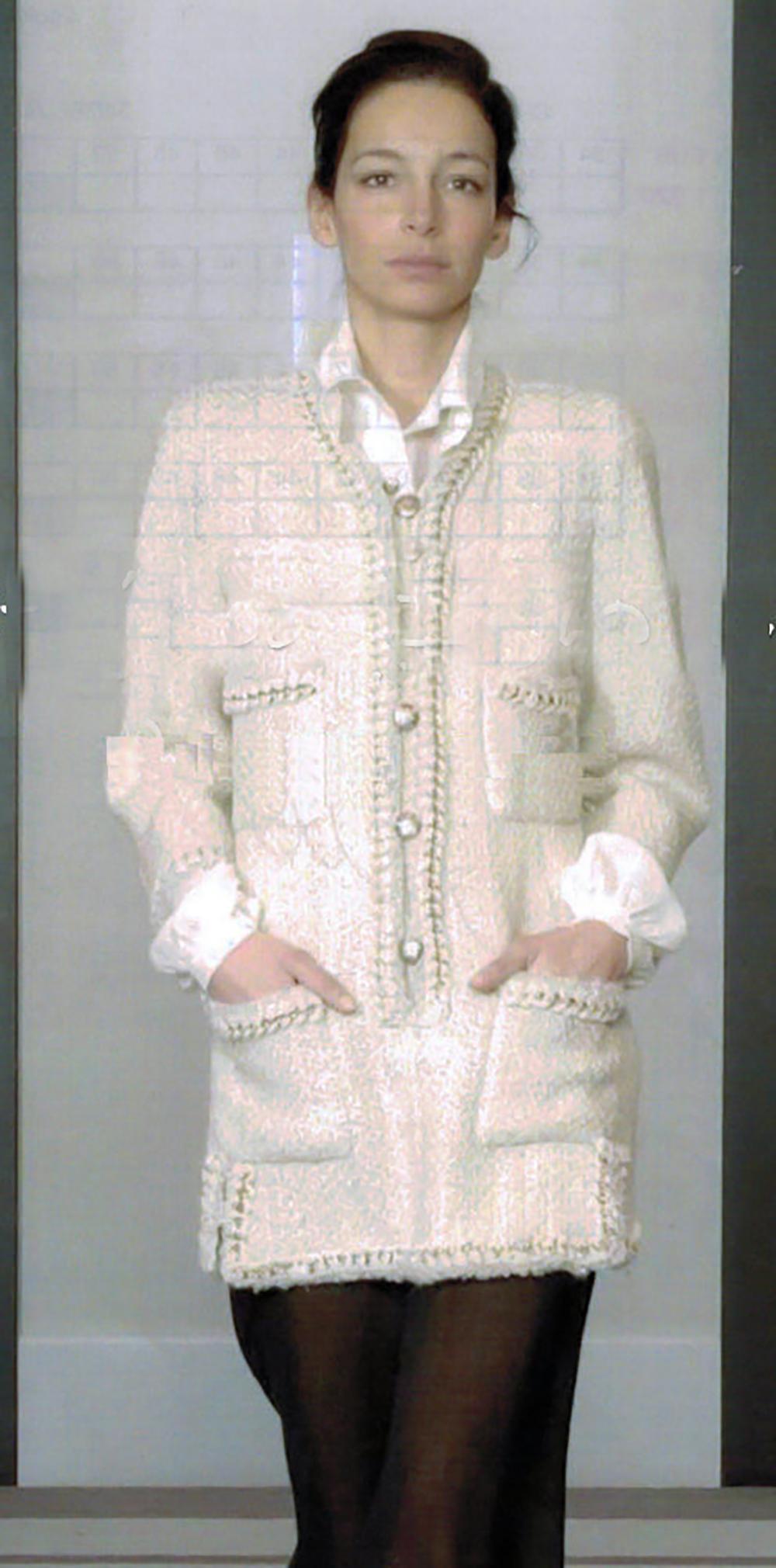 Chanel Iconic 4-Pockets Chain Trim Tweed Jacket Dress 1