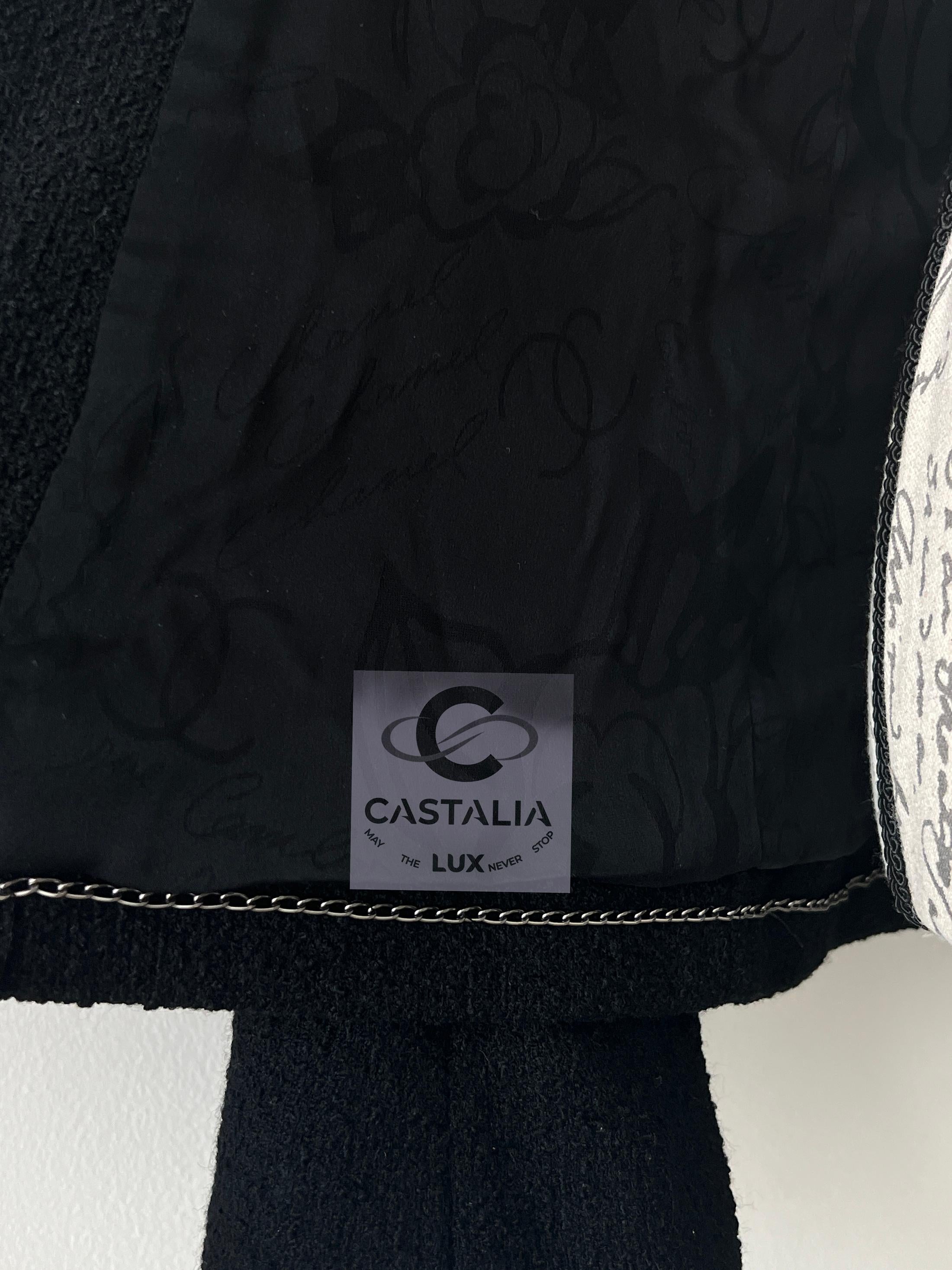 Chanel Iconic 9K$ Lady Gaga Style Black Tweed Jacket 36 FR For Sale 12
