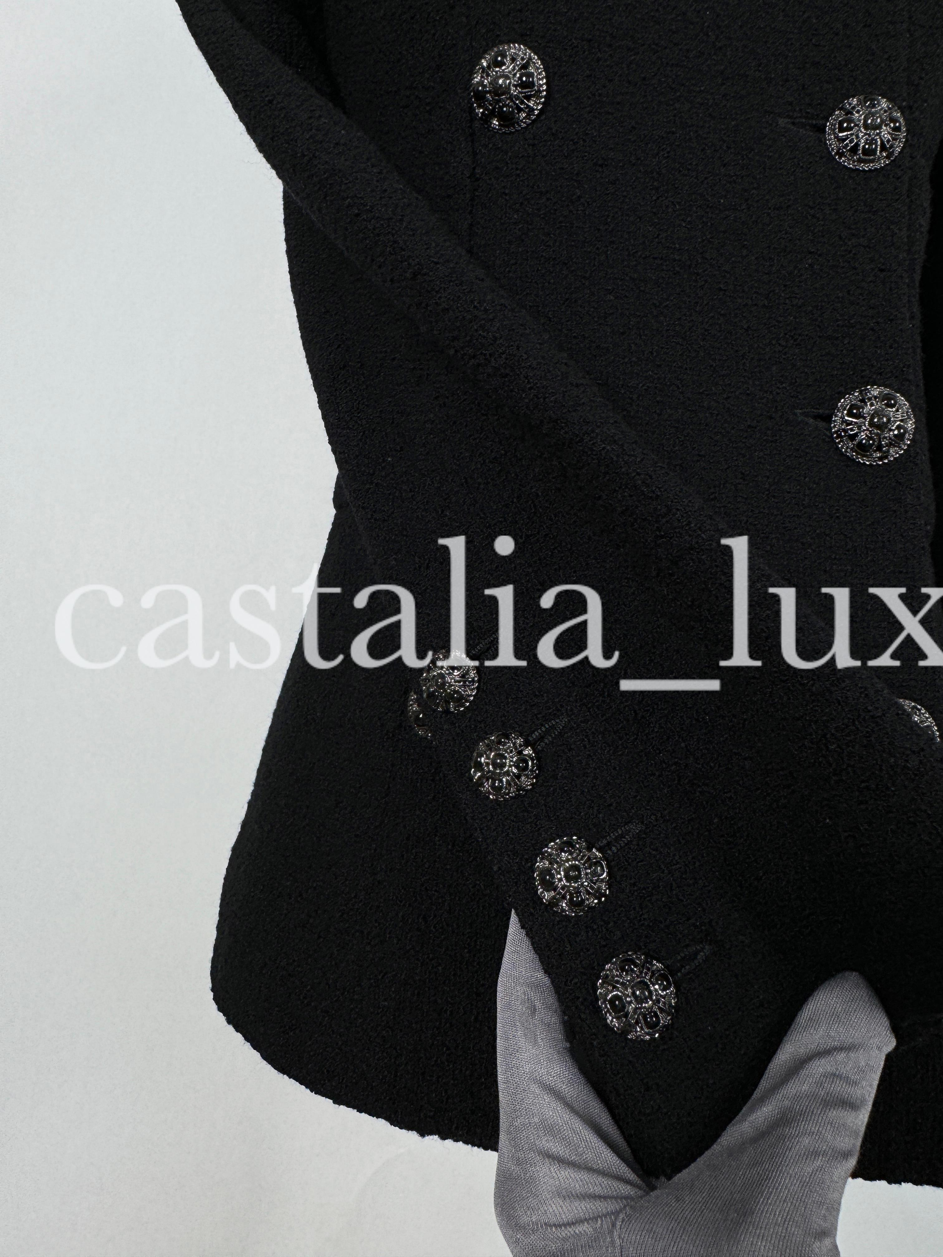 Chanel Iconic 9K$ Lady Gaga Style Black Tweed Jacket 6