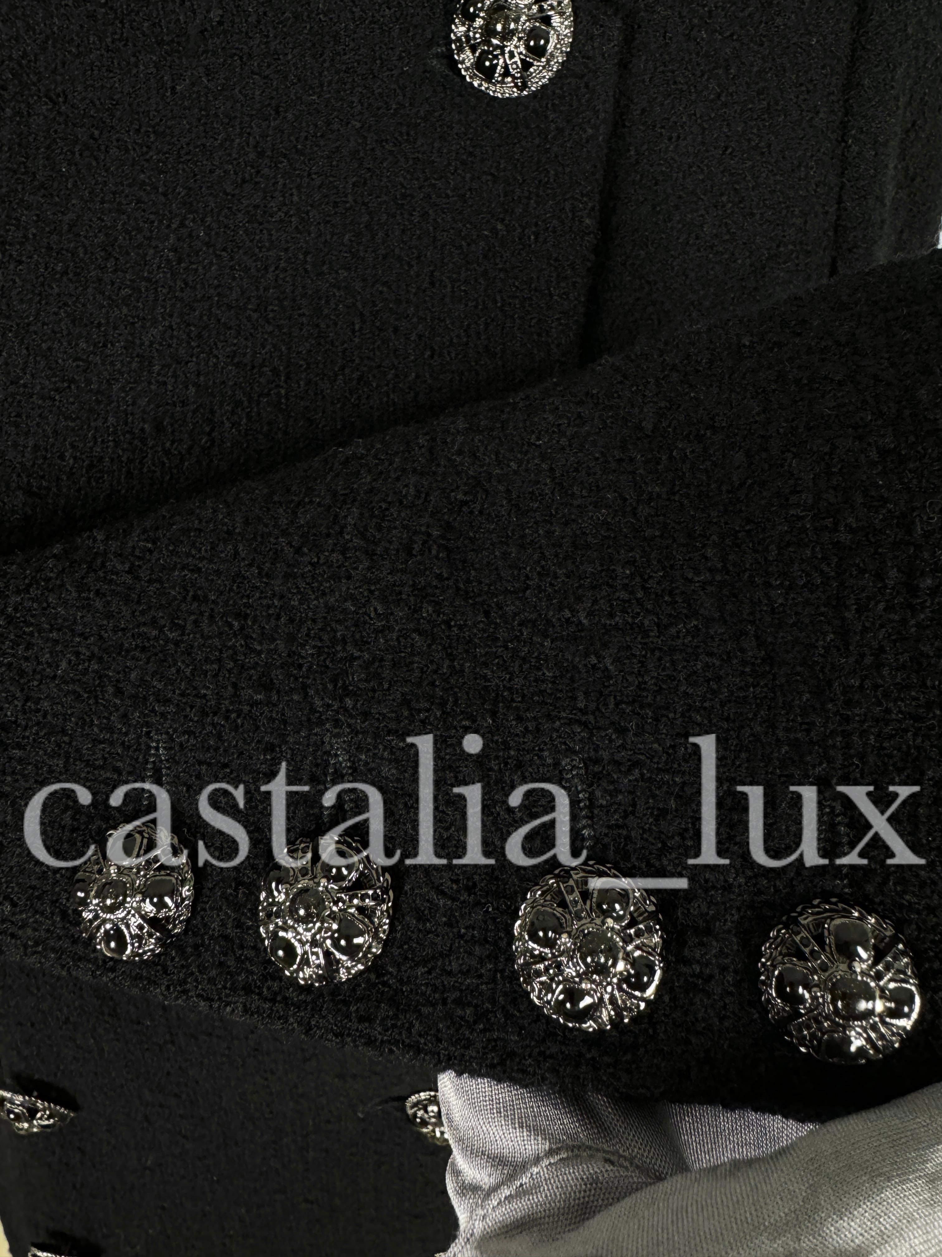 Chanel Iconic 9K$ Lady Gaga Style Black Tweed Jacket 7