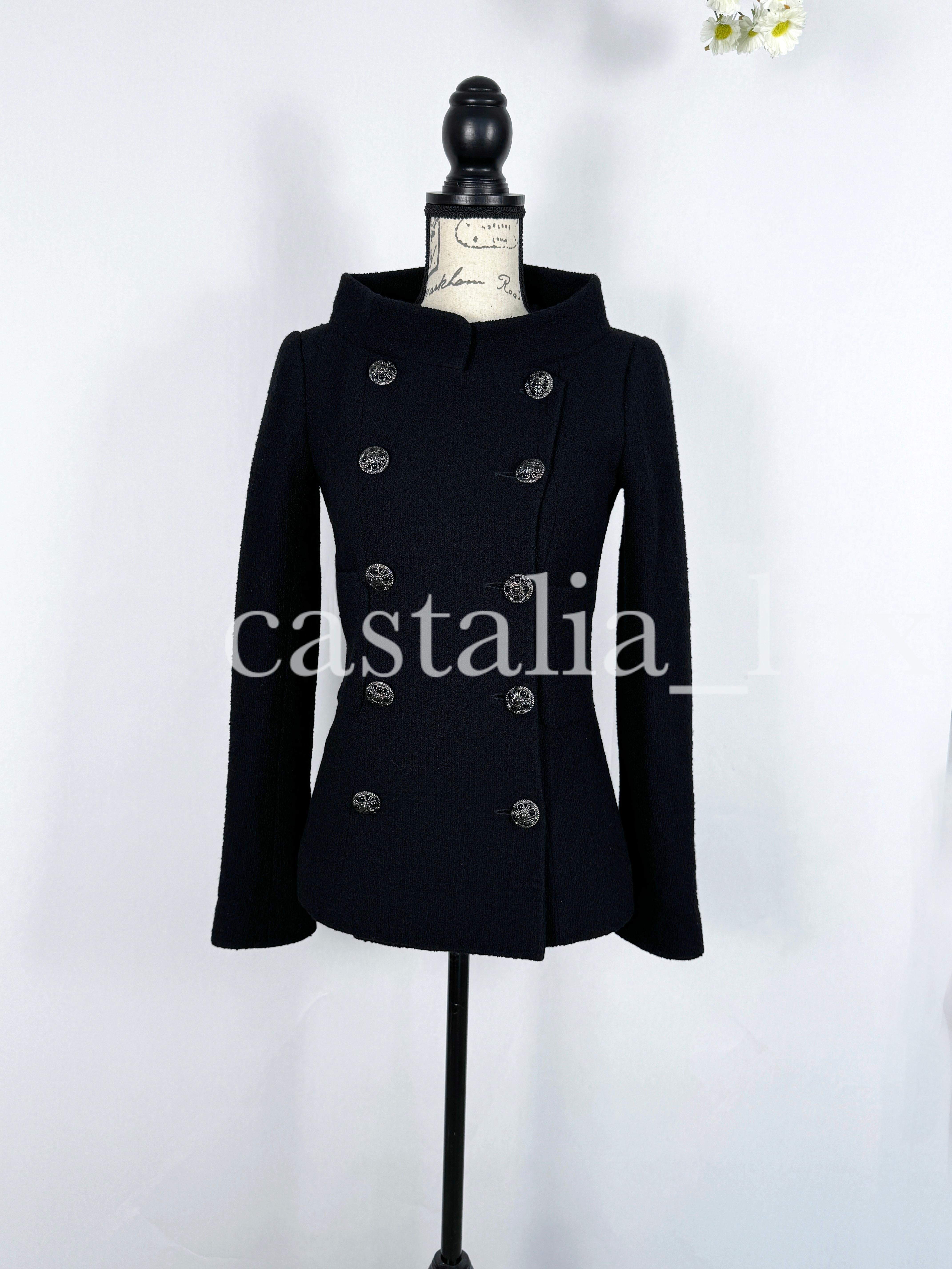 Chanel Iconic 9K$ Lady Gaga Style Black Tweed Jacket 8