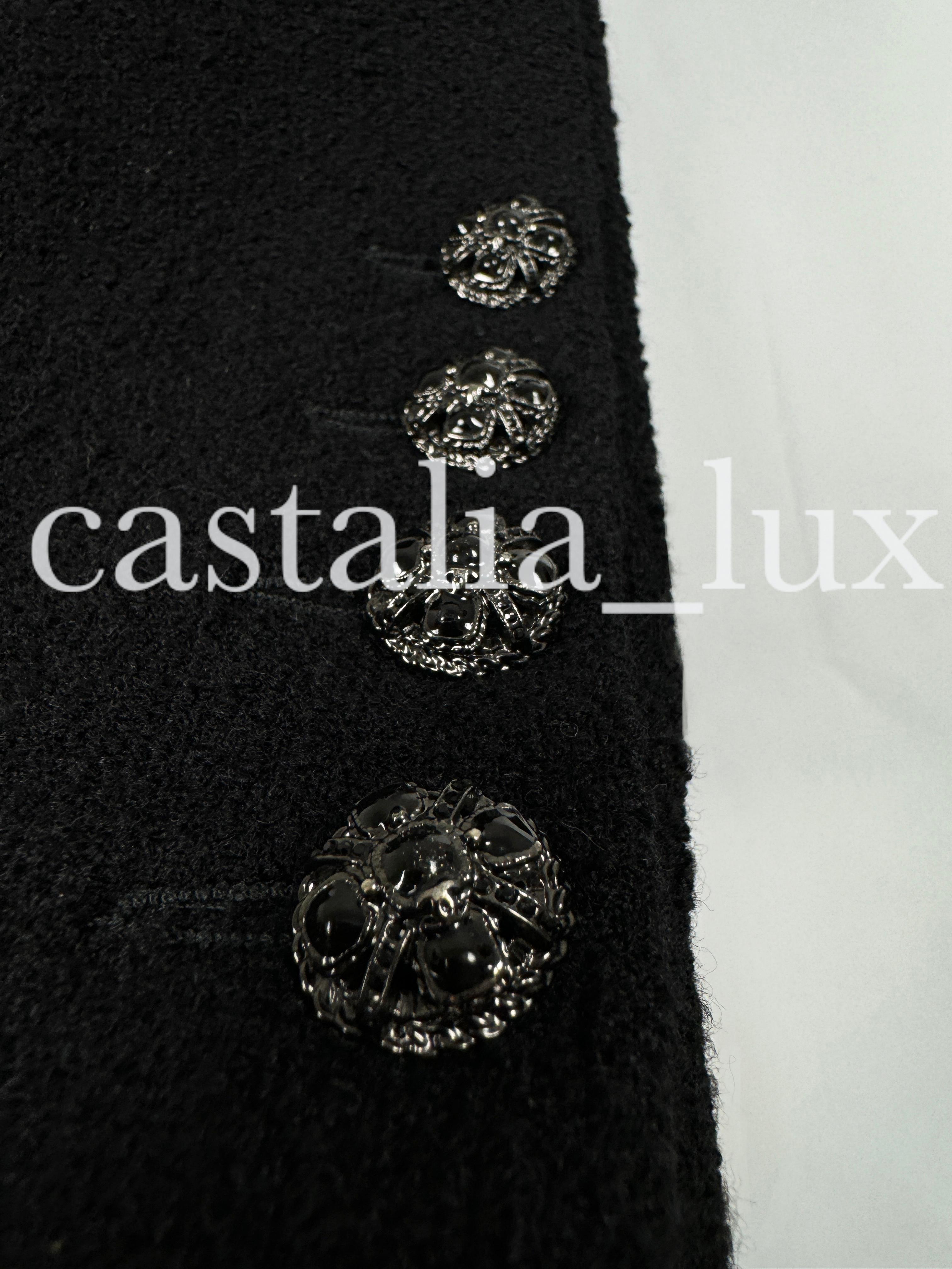Chanel Iconic 9K$ Lady Gaga Style Black Tweed Jacket 11