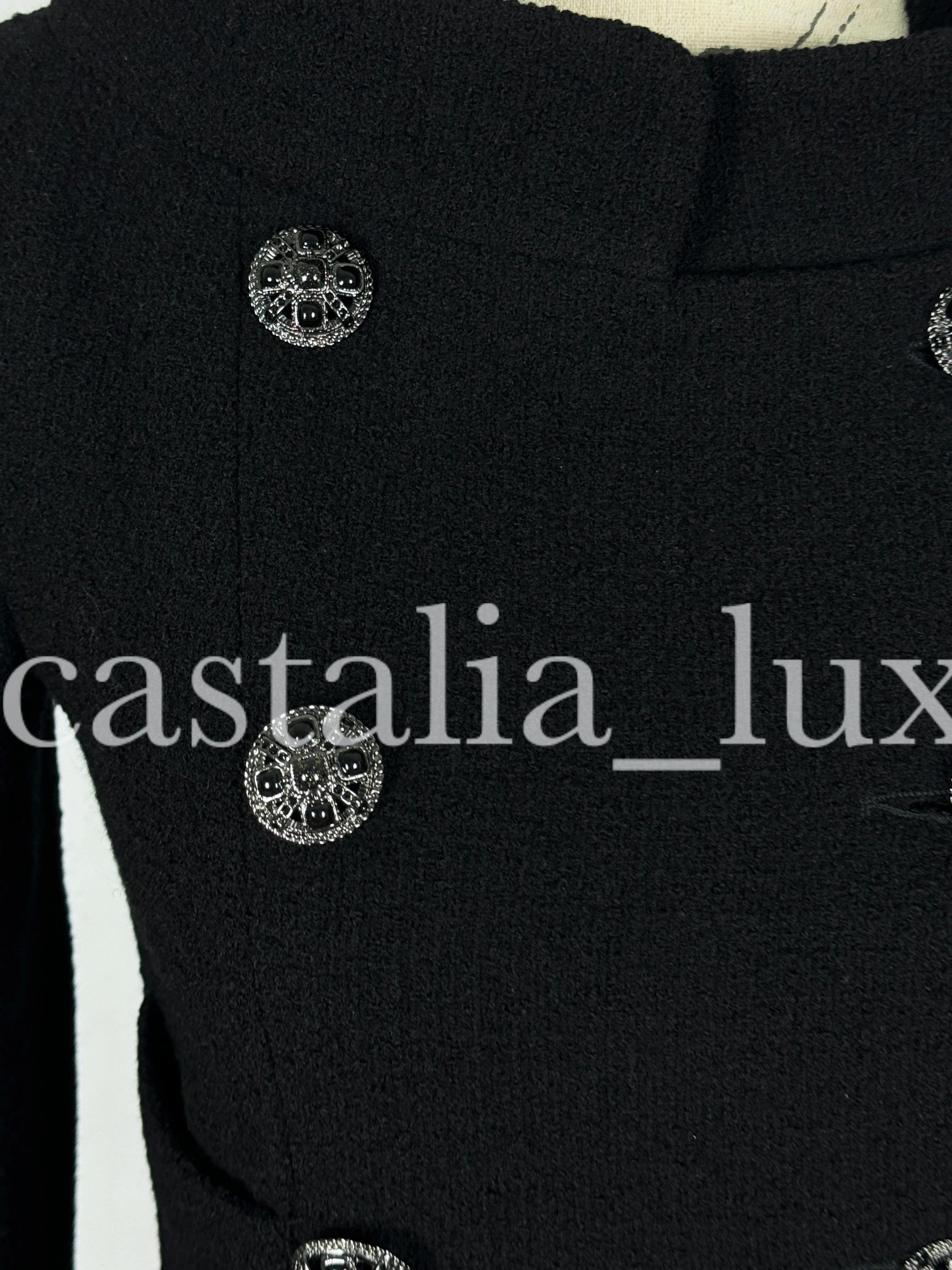 Chanel Iconic 9K$ Lady Gaga Style Black Tweed Jacket 1