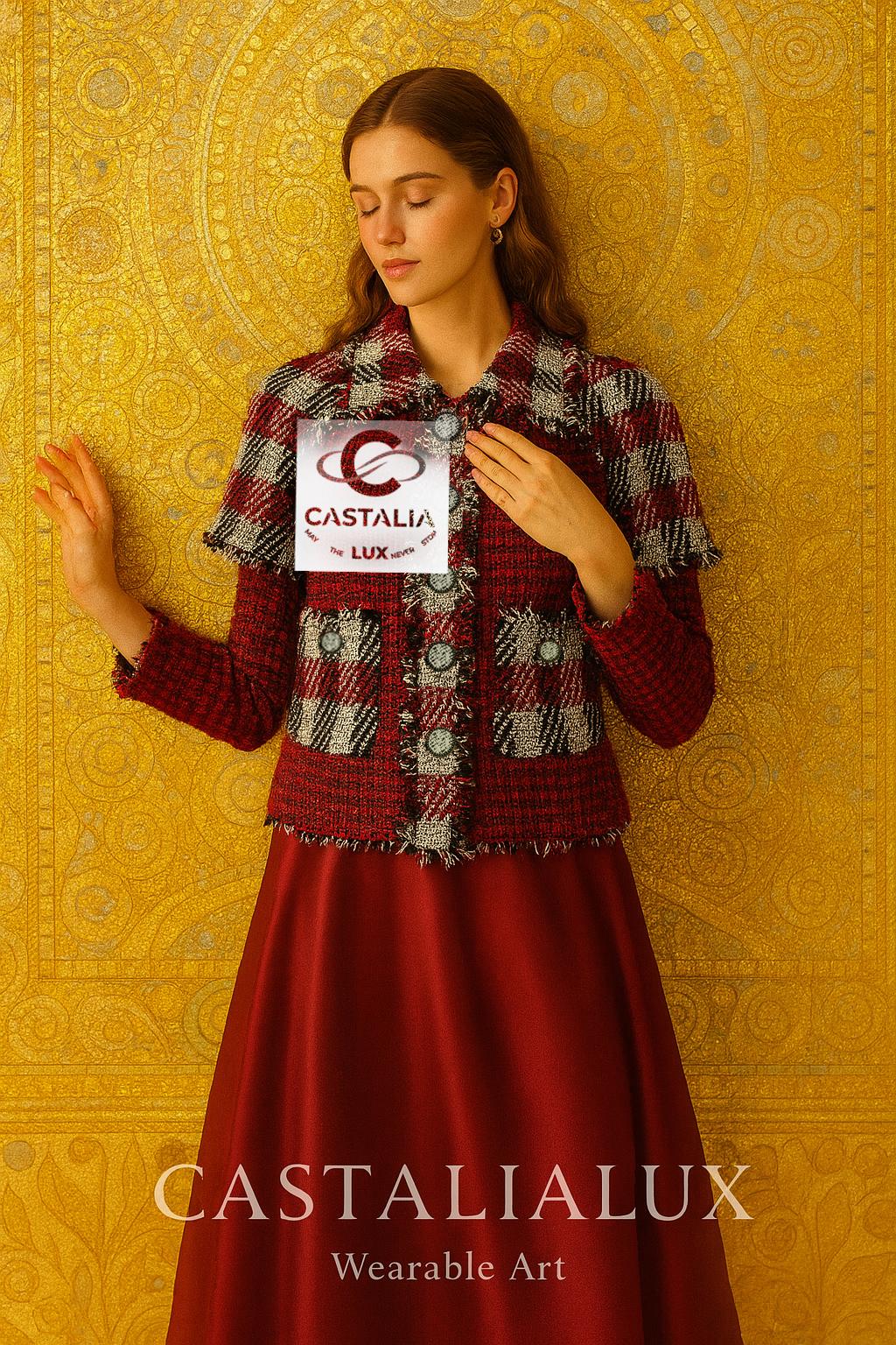 Chanel Iconic Anna Wintour Style Giacca in tweed bordeaux 34 FR in vendita 4