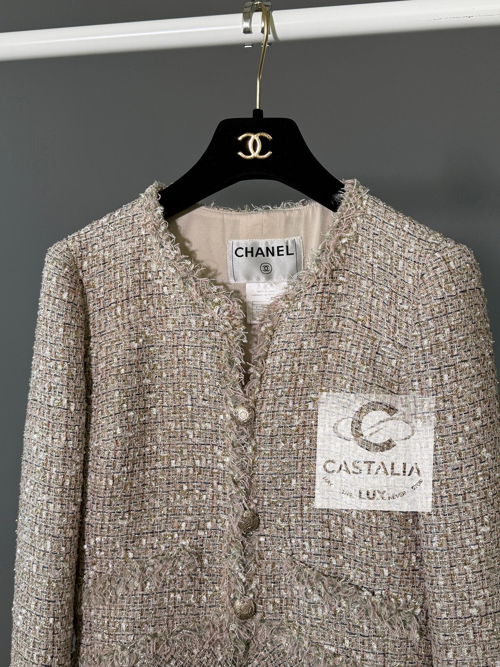 CHANEL Iconique Anna Wintour Style Lesage Ensemble Tweed 34 FR en vente 5