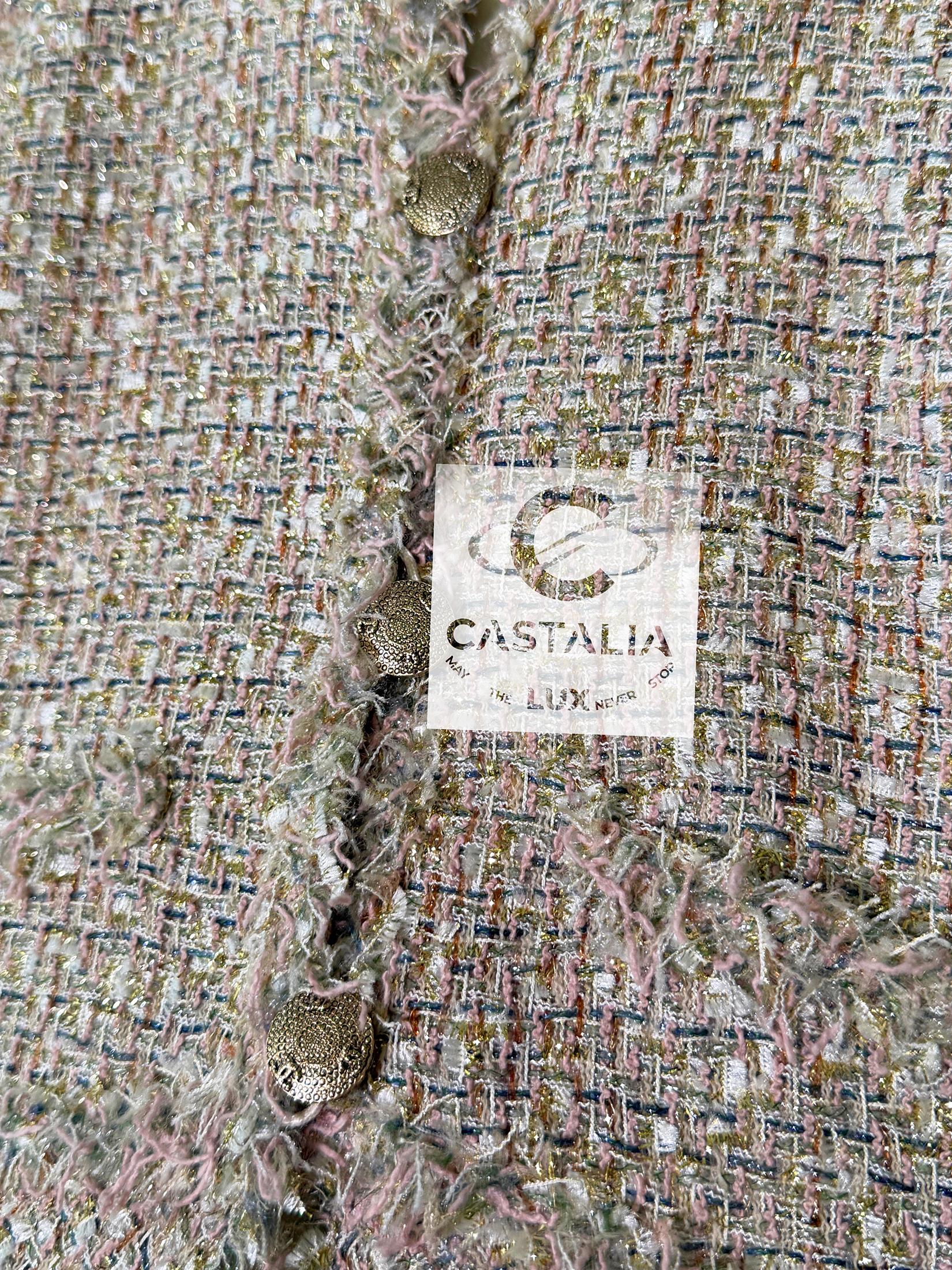 CHANEL Iconique Anna Wintour Style Lesage Ensemble Tweed 34 FR en vente 6