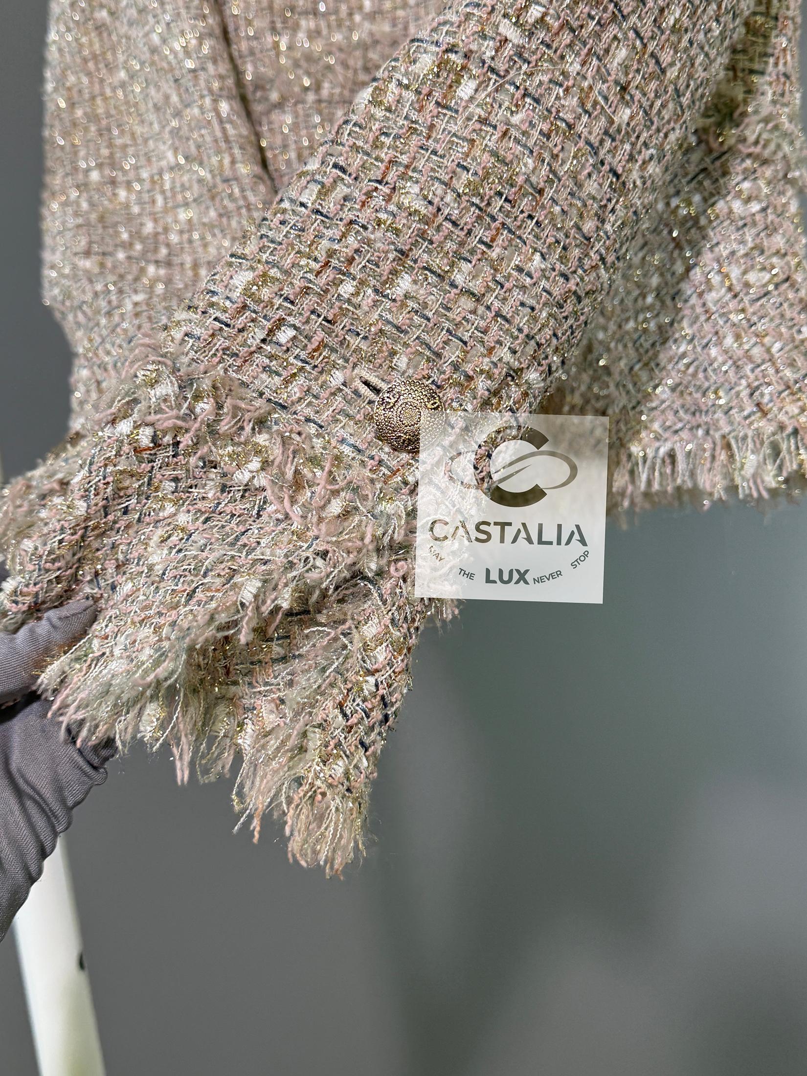 CHANEL Iconique Anna Wintour Style Lesage Ensemble Tweed 34 FR en vente 9