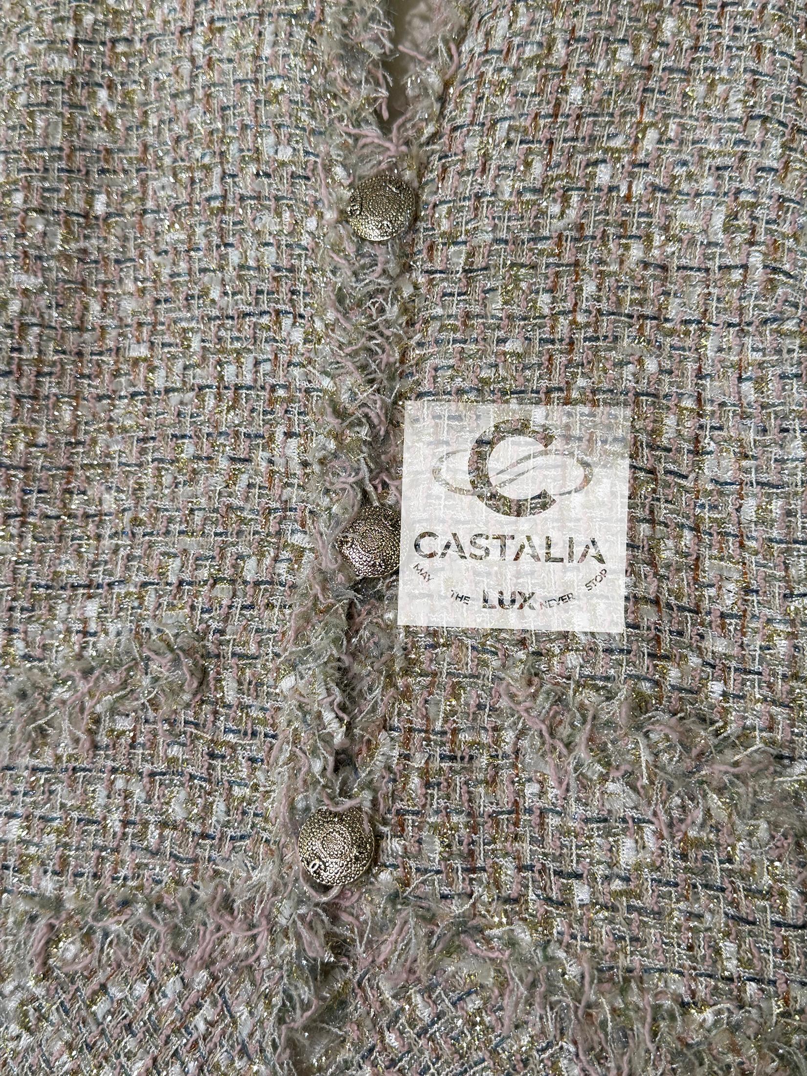 CHANEL Iconique Anna Wintour Style Lesage Ensemble Tweed 34 FR en vente 11