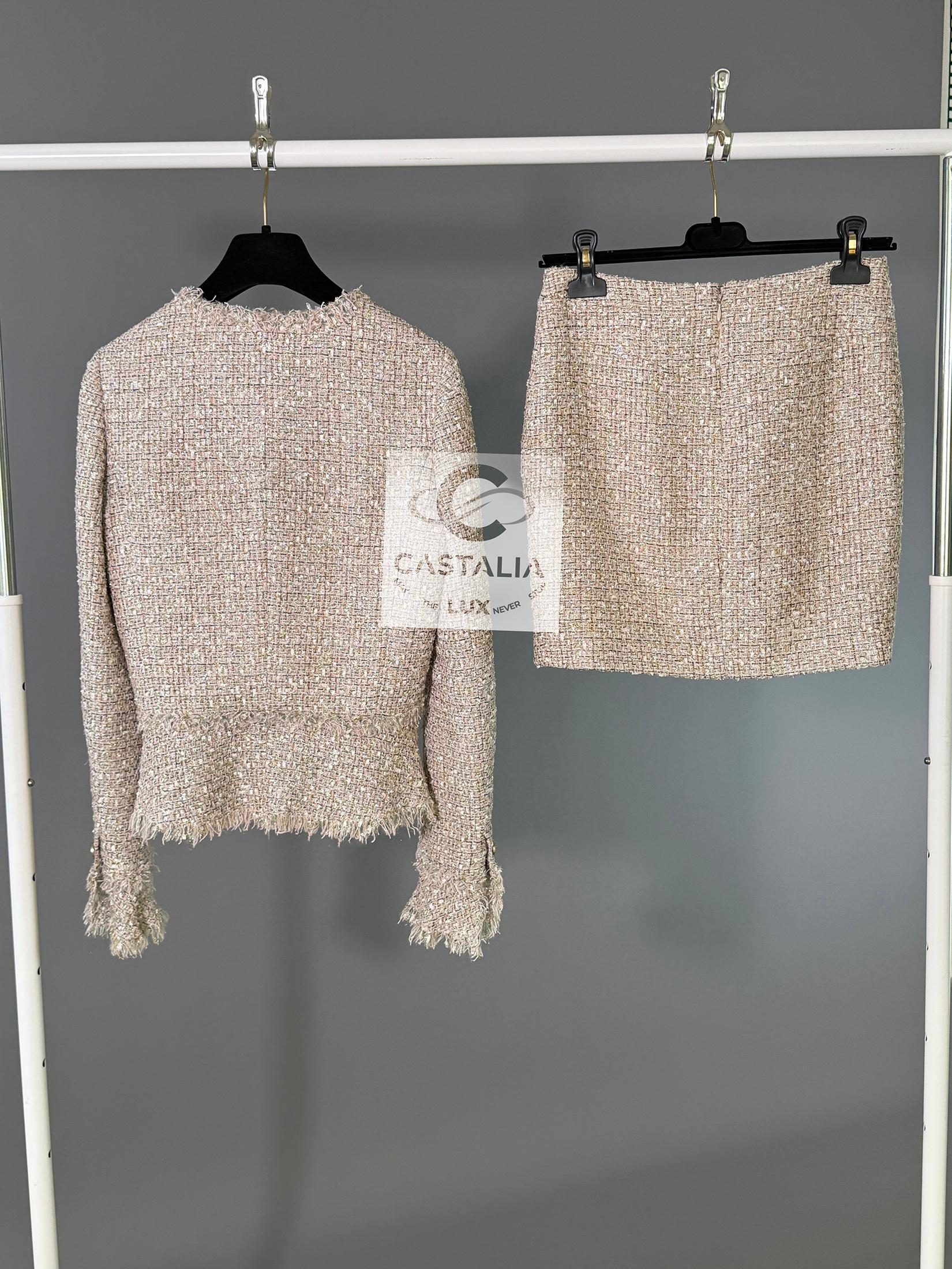 CHANEL Iconique Anna Wintour Style Lesage Ensemble Tweed 34 FR en vente 12