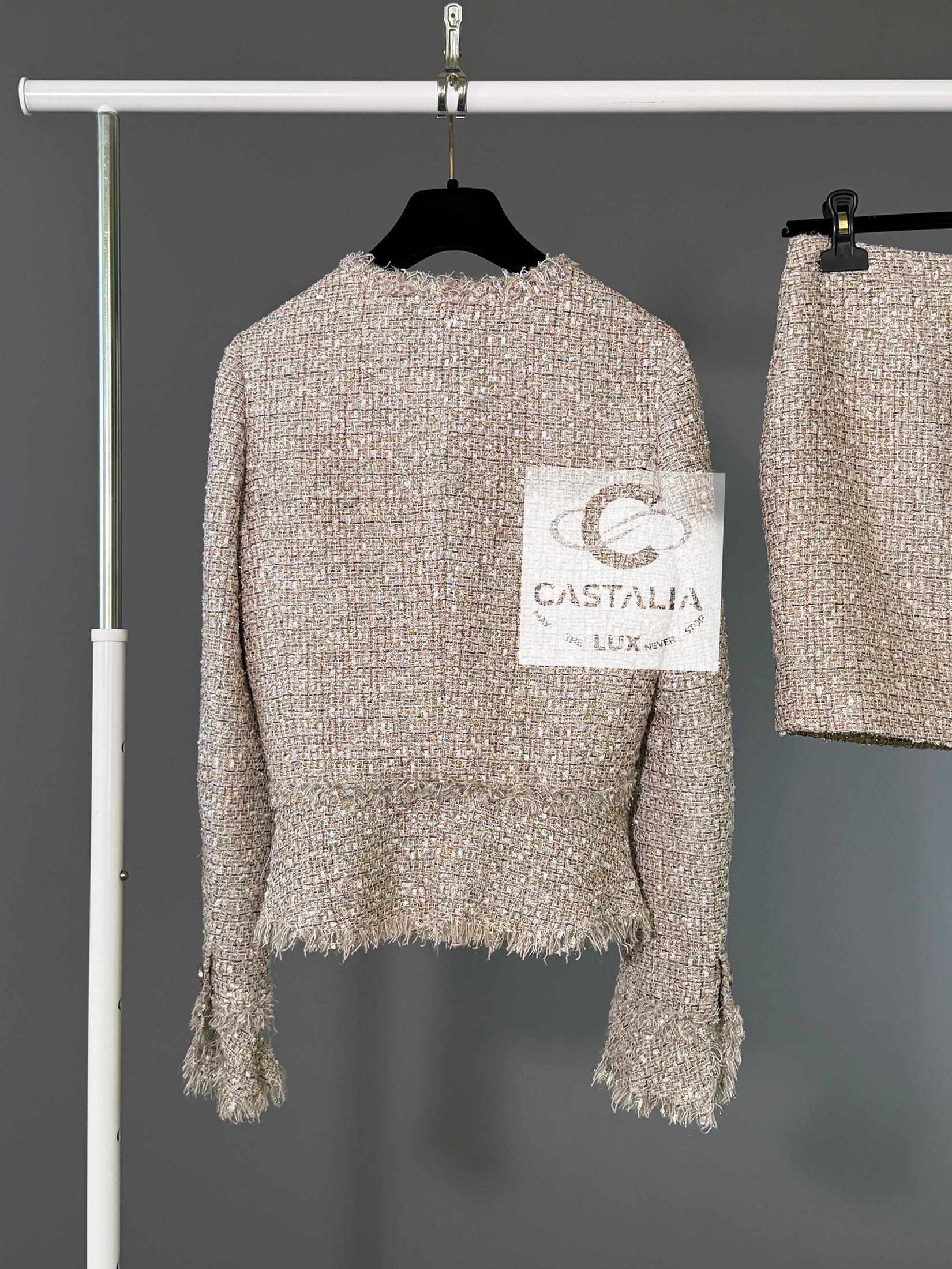 CHANEL Iconique Anna Wintour Style Lesage Ensemble Tweed 34 FR en vente 13
