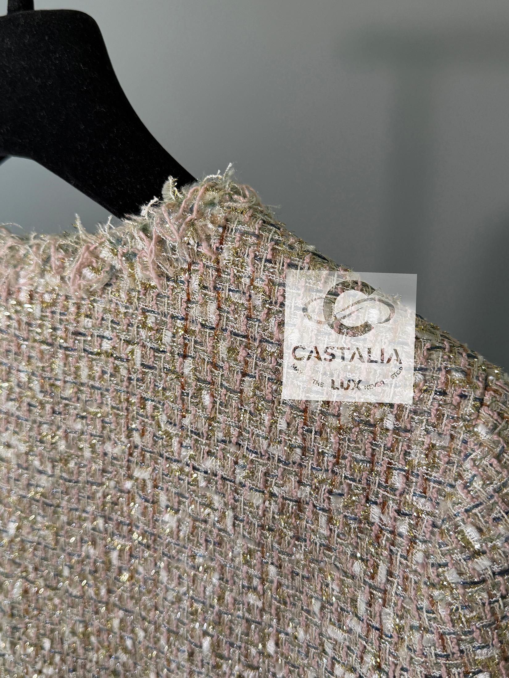Chanel Ikonisches Lesage-Tweed-Ensemble im Anna Wintour-Stil, 34 FR im Angebot 14