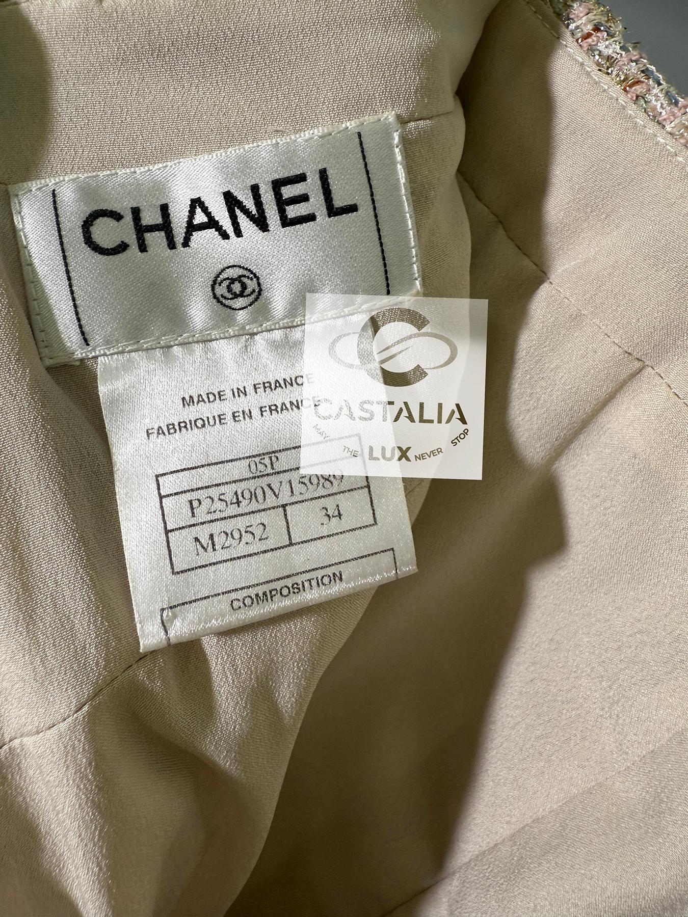 Chanel Ikonisches Lesage-Tweed-Ensemble im Anna Wintour-Stil, 34 FR im Angebot 15