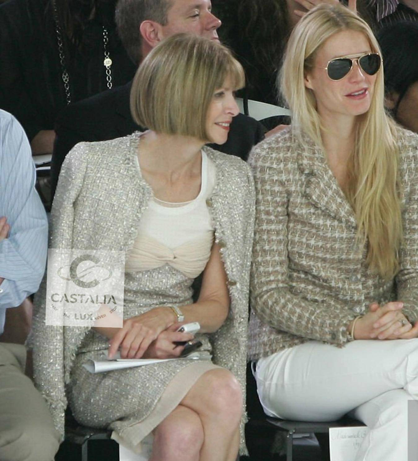 Beige CHANEL Iconique Anna Wintour Style Lesage Ensemble Tweed 34 FR en vente