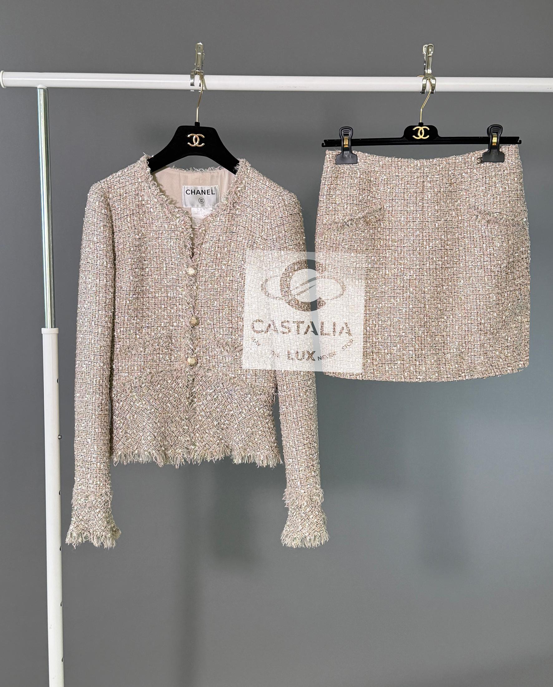 CHANEL Iconique Anna Wintour Style Lesage Ensemble Tweed 34 FR en vente 3