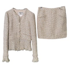 Chanel Ikonische Anna Wintour Stil Tweed Ensemble 34 FR