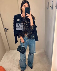 Chanel Iconic Black Lesage Sequin Tweed Jacket 40 FR