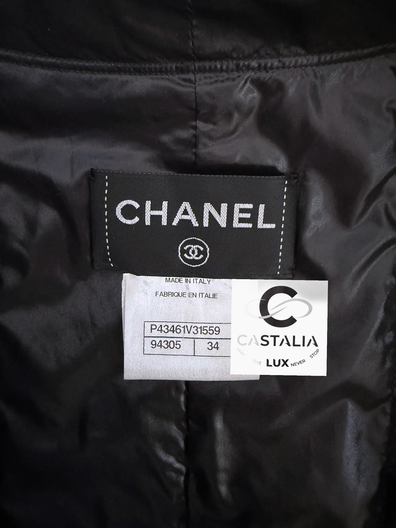 Chanel Iconic Black Lightweight Puffer Jacket 34 FR 10