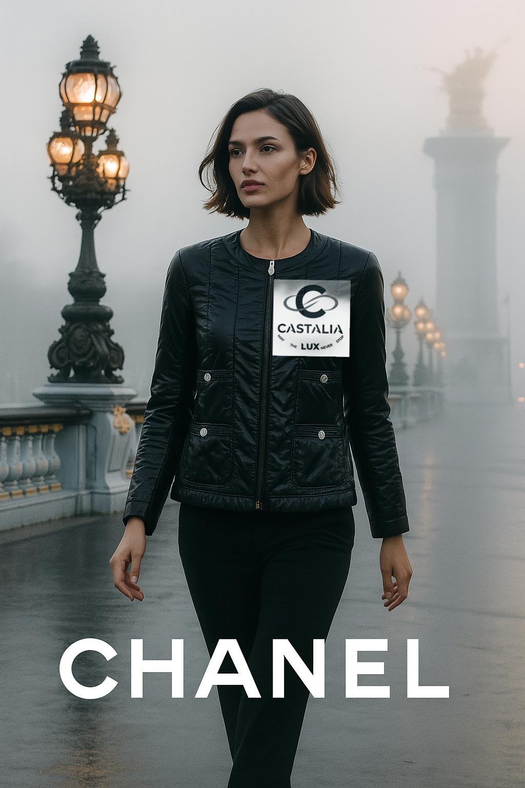 Chanel Iconic Black Lightweight Puffer Jacket

~ An urban reverie born from the lineage of Chanel’s timeless black tweed jacket
—this lightweight puffer is a modern ode to both alpine après-ski glamour and the sleek cadence of city streets

It