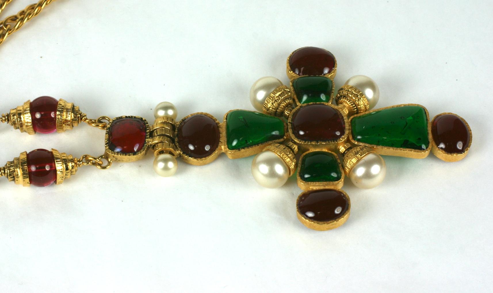 Women's Chanel Iconic Byzantine Pendant Cross Necklace