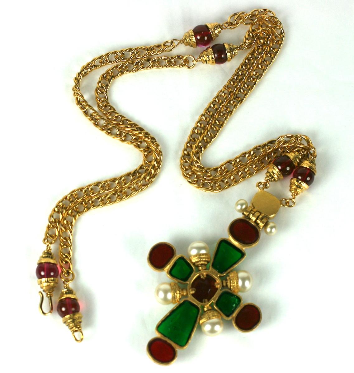 Chanel Iconic Byzantine Pendant Cross Necklace 1